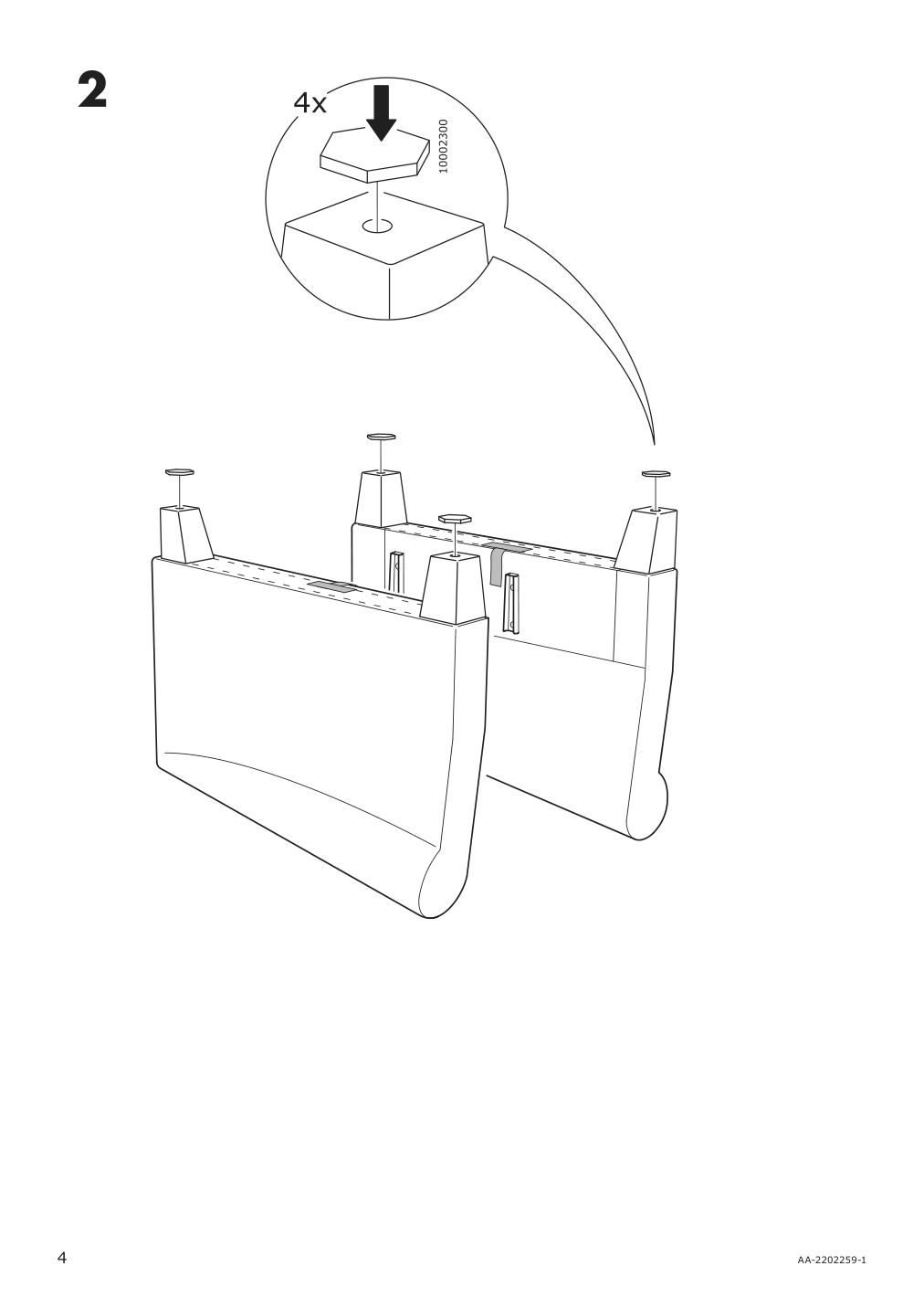 Assembly instructions for IKEA Muren recliner remmarn light gray | Page 4 - IKEA MUREN recliner 004.385.53