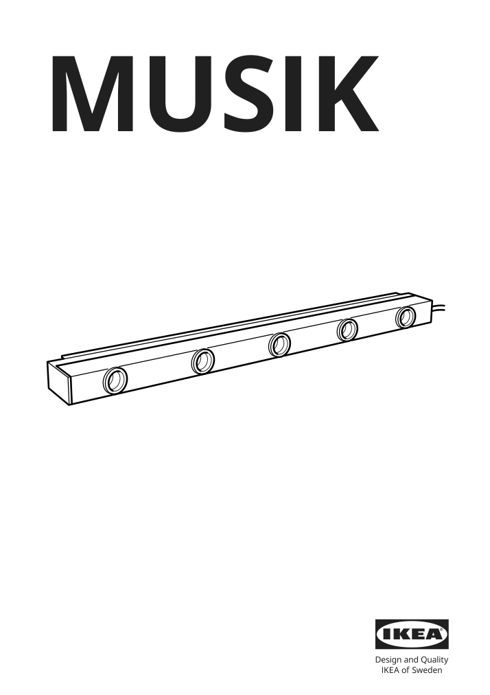 Assembly instructions for IKEA Musik wall lamp chrome plated | Page 1 - IKEA MUSIK wall lamp 403.570.74