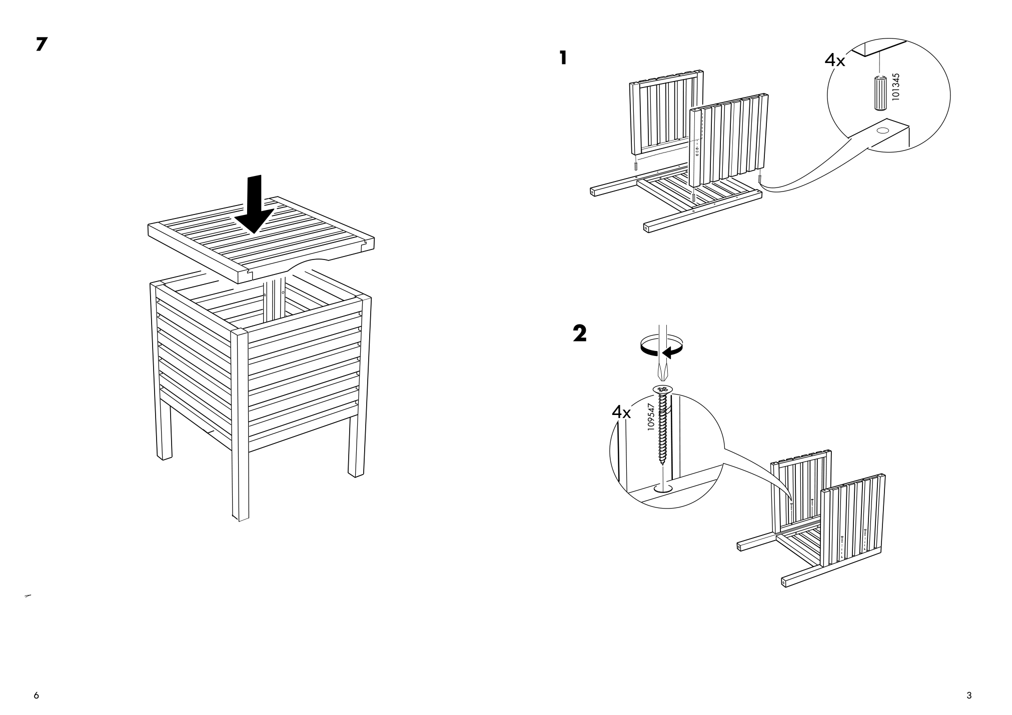 Assembly instructions for IKEA Muskan storage stool white | Page 3 - IKEA MUSKAN storage stool 003.605.87