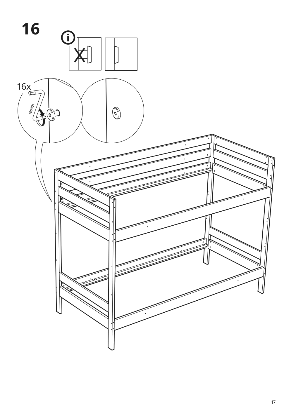 Assembly instructions for IKEA Mydal bunk bed frame pine | Page 17 - IKEA MYDAL bunk bed frame 001.024.52