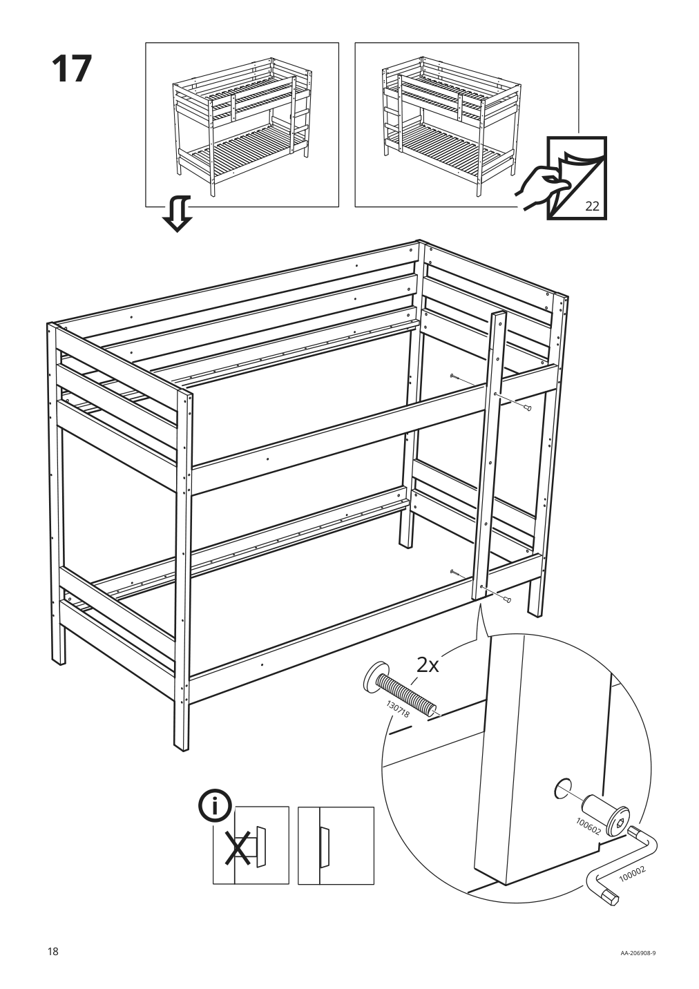 Assembly instructions for IKEA Mydal bunk bed frame pine | Page 18 - IKEA MYDAL bunk bed frame 001.024.52