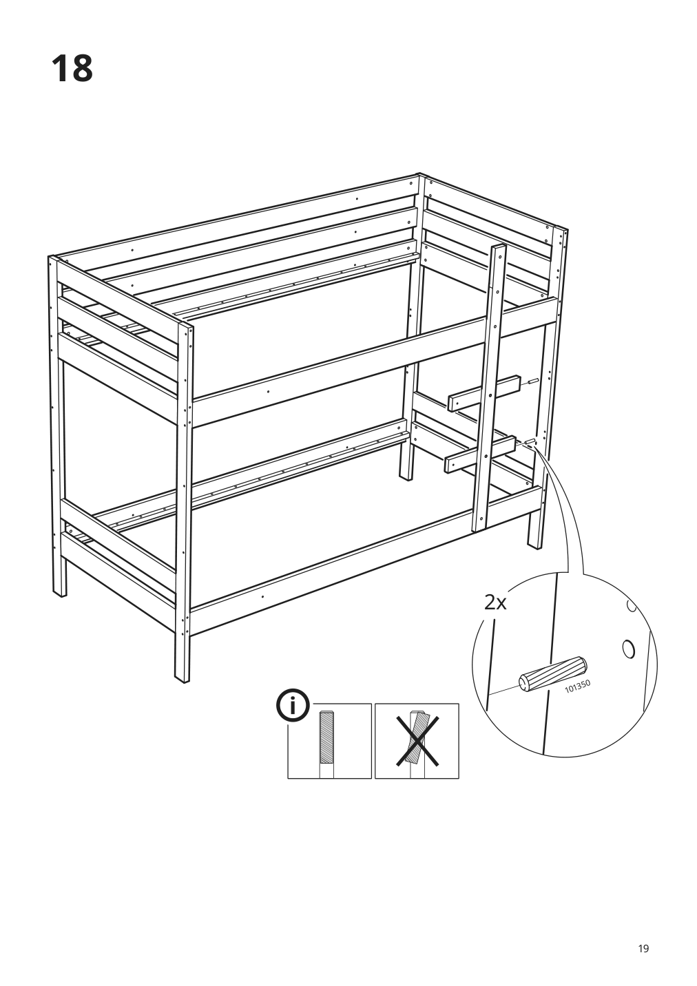 Assembly instructions for IKEA Mydal bunk bed frame pine | Page 19 - IKEA MYDAL bunk bed frame 001.024.52