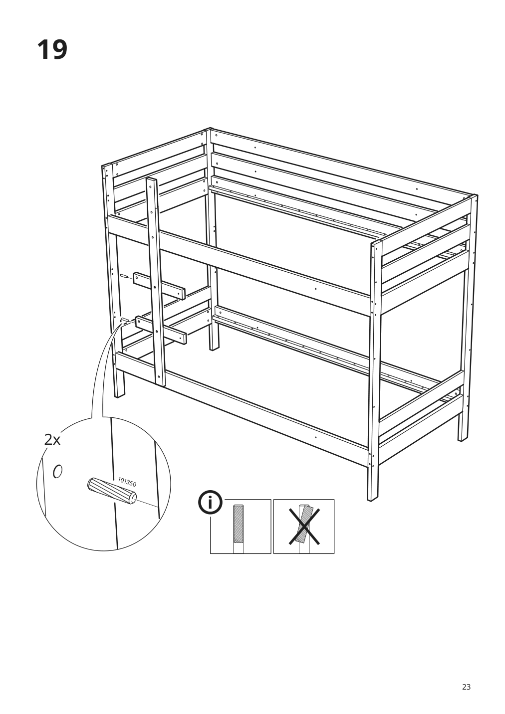 Assembly instructions for IKEA Mydal bunk bed frame pine | Page 23 - IKEA MYDAL bunk bed frame 001.024.52