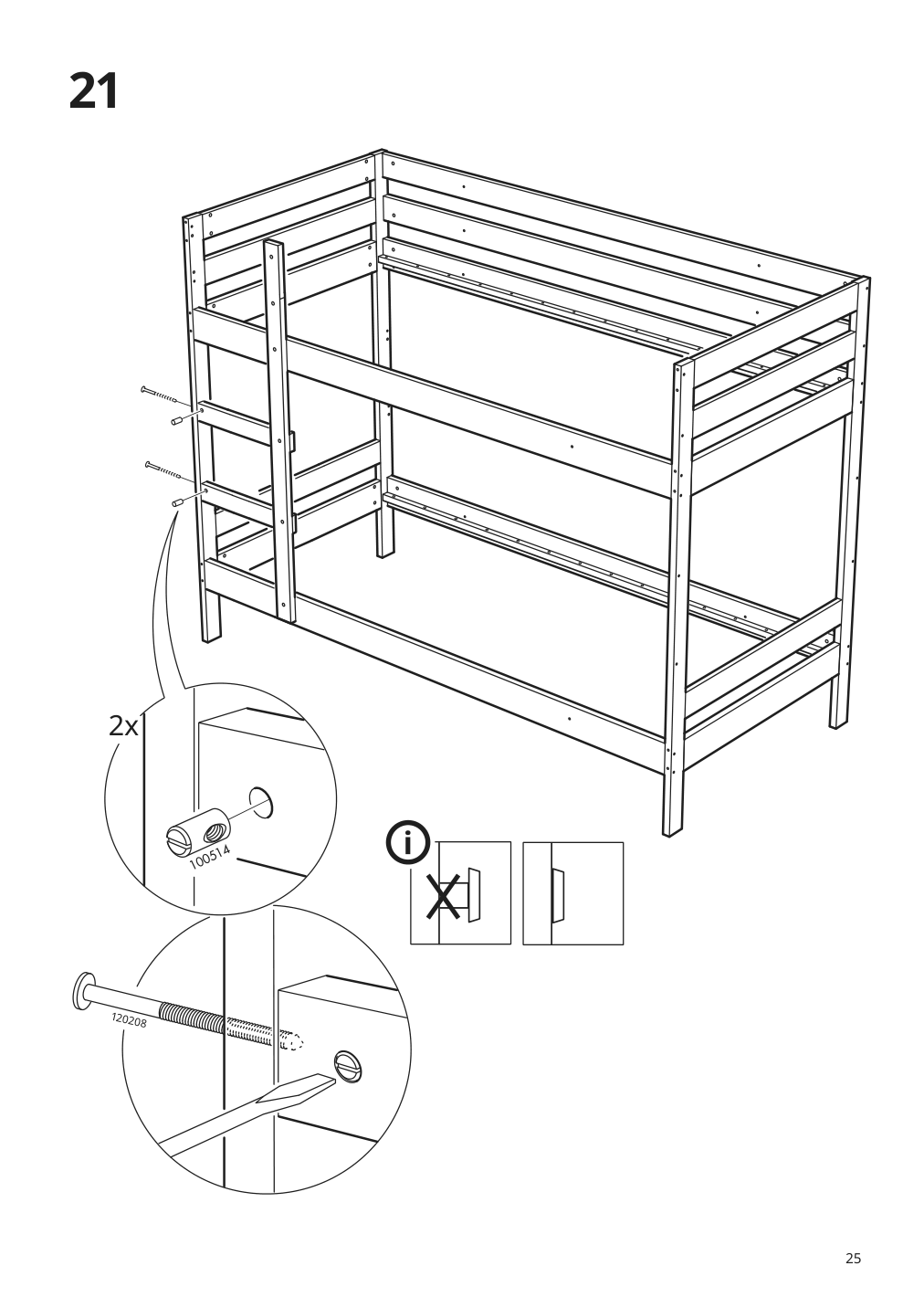 Assembly instructions for IKEA Mydal bunk bed frame pine | Page 25 - IKEA MYDAL bunk bed frame 001.024.52