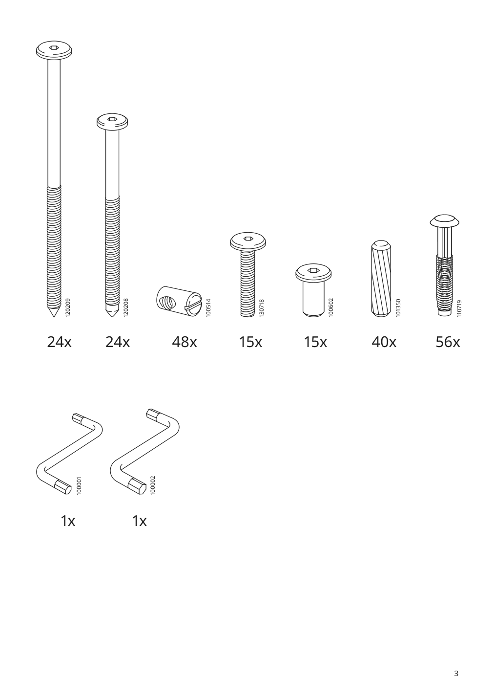 Assembly instructions for IKEA Mydal bunk bed frame pine | Page 3 - IKEA MYDAL bunk bed frame 001.024.52