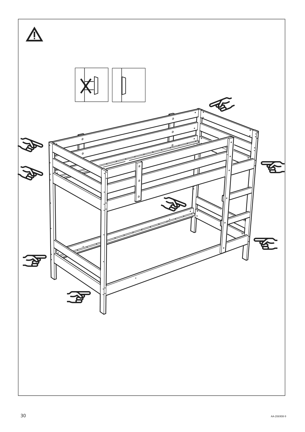 Assembly instructions for IKEA Mydal bunk bed frame pine | Page 30 - IKEA MYDAL bunk bed frame 001.024.52