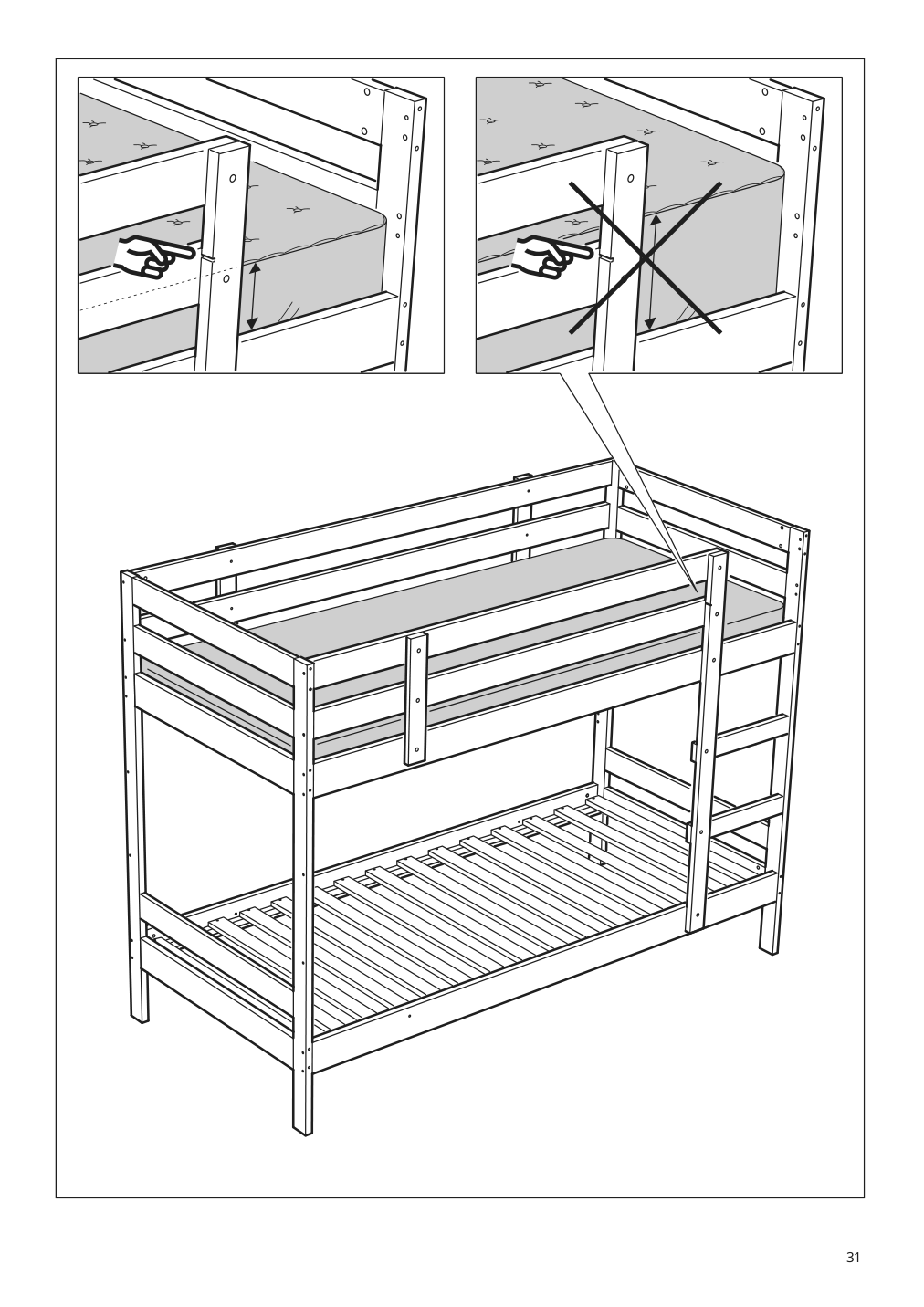 Assembly instructions for IKEA Mydal bunk bed frame pine | Page 31 - IKEA MYDAL bunk bed frame 001.024.52