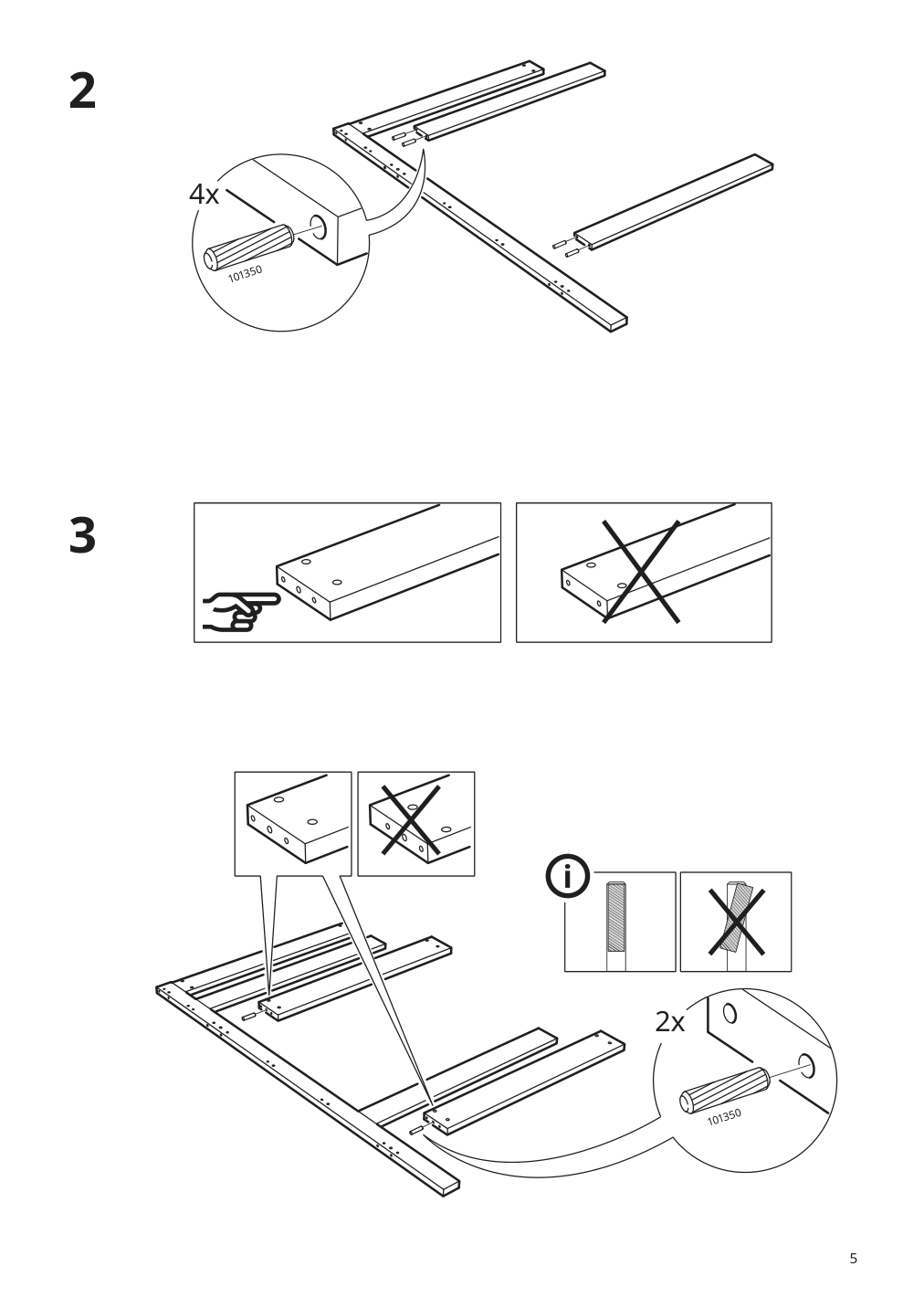 Assembly instructions for IKEA Mydal bunk bed frame pine | Page 5 - IKEA MYDAL bunk bed frame 001.024.52