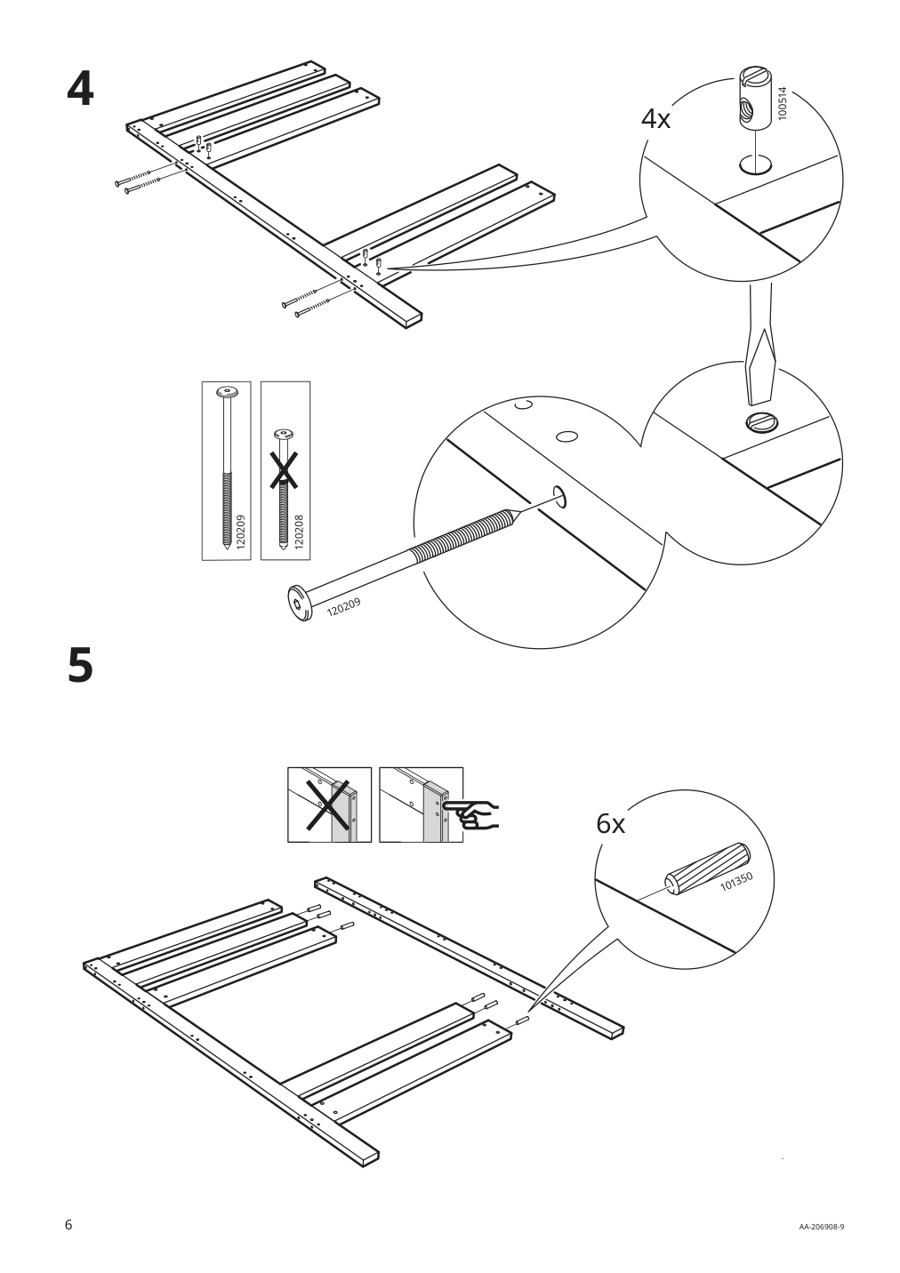 Assembly instructions for IKEA Mydal bunk bed frame pine | Page 6 - IKEA MYDAL bunk bed frame 001.024.52