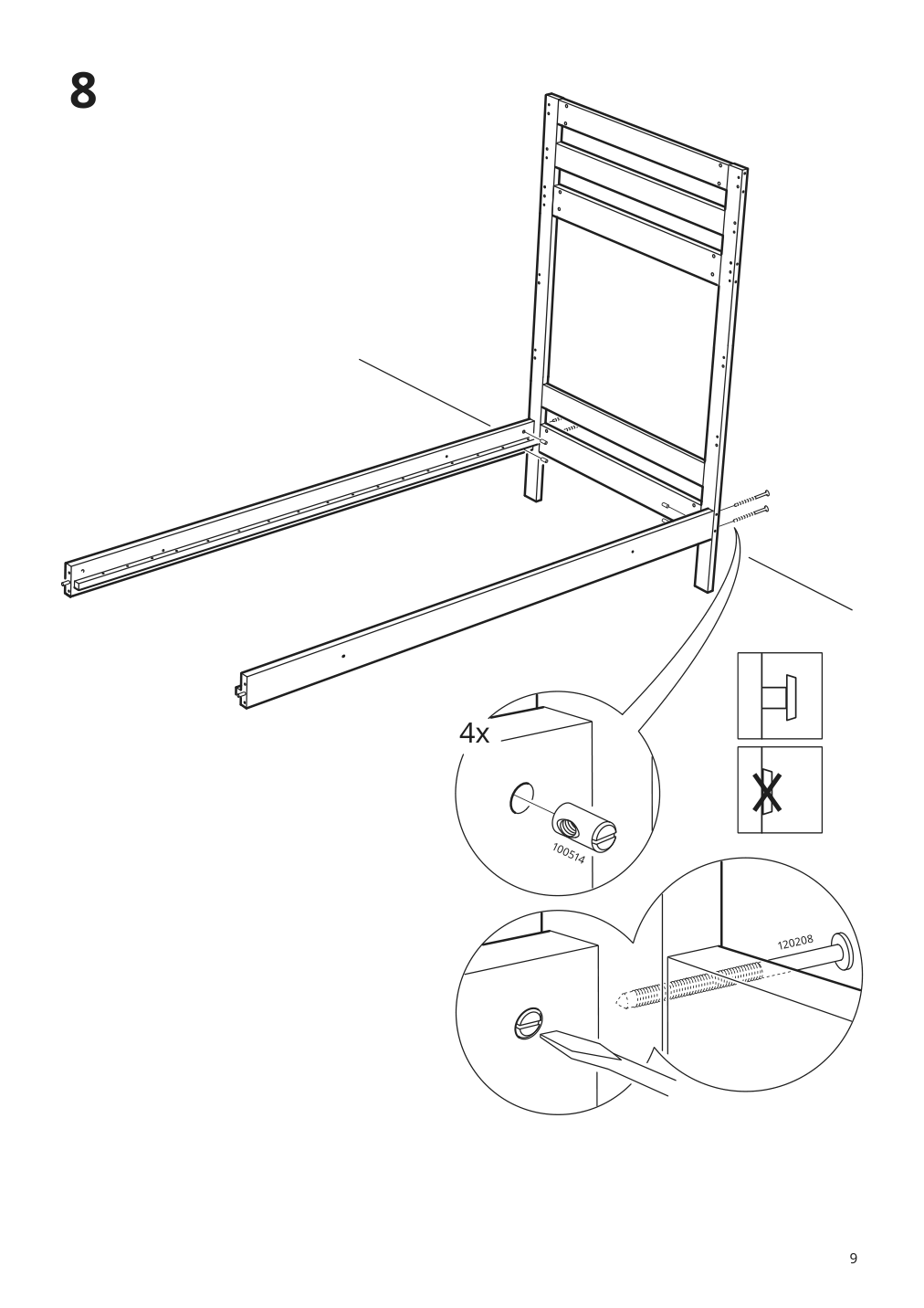 Assembly instructions for IKEA Mydal bunk bed frame pine | Page 9 - IKEA MYDAL bunk bed frame 001.024.52