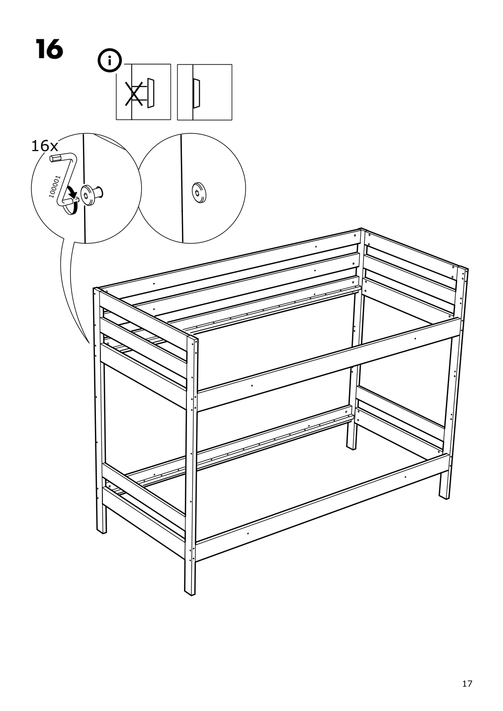 Assembly instructions for IKEA Mydal bunk bed frame white | Page 17 - IKEA MYDAL bunk bed frame 204.676.29