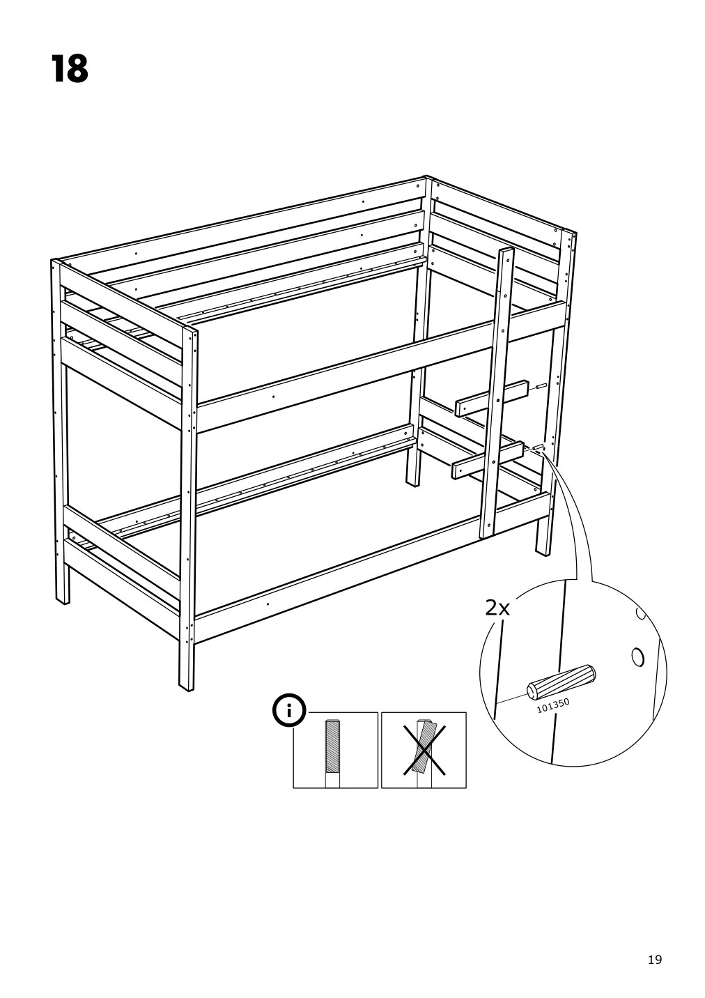 Assembly instructions for IKEA Mydal bunk bed frame white | Page 19 - IKEA MYDAL bunk bed frame 204.676.29