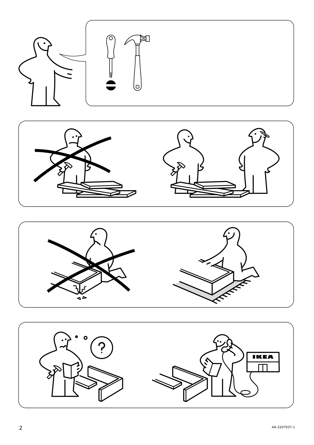 Assembly instructions for IKEA Mydal bunk bed frame white | Page 2 - IKEA MYDAL bunk bed frame 204.676.29