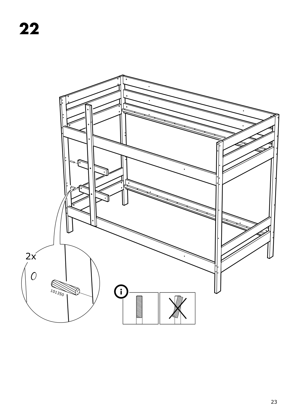 Assembly instructions for IKEA Mydal bunk bed frame white | Page 23 - IKEA MYDAL bunk bed frame 204.676.29