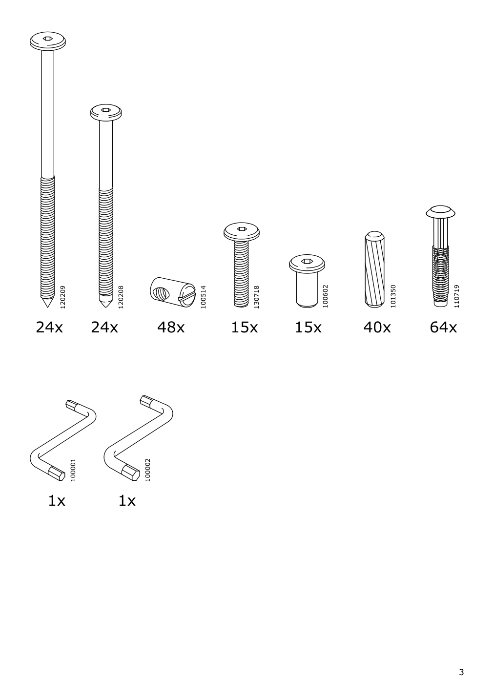 Assembly instructions for IKEA Mydal bunk bed frame white | Page 3 - IKEA MYDAL bunk bed frame 204.676.29