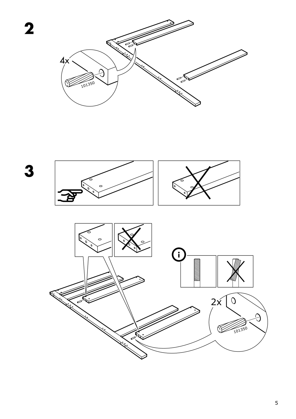 Assembly instructions for IKEA Mydal bunk bed frame white | Page 5 - IKEA MYDAL bunk bed frame 204.676.29