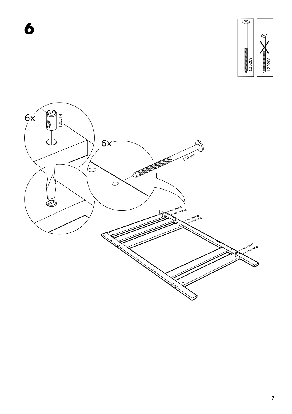 Assembly instructions for IKEA Mydal bunk bed frame white | Page 7 - IKEA MYDAL bunk bed frame 204.676.29