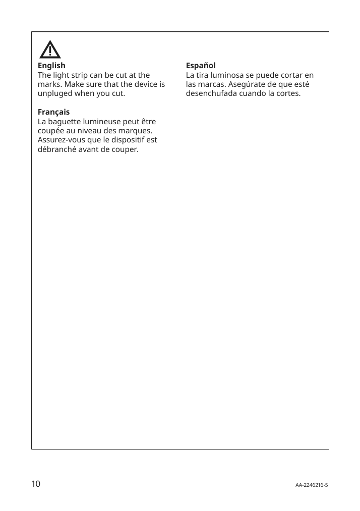 Assembly instructions for IKEA Myrvarv led light strip flexible dimmable | Page 10 - IKEA MYRVARV LED light strip, flexible 303.049.67