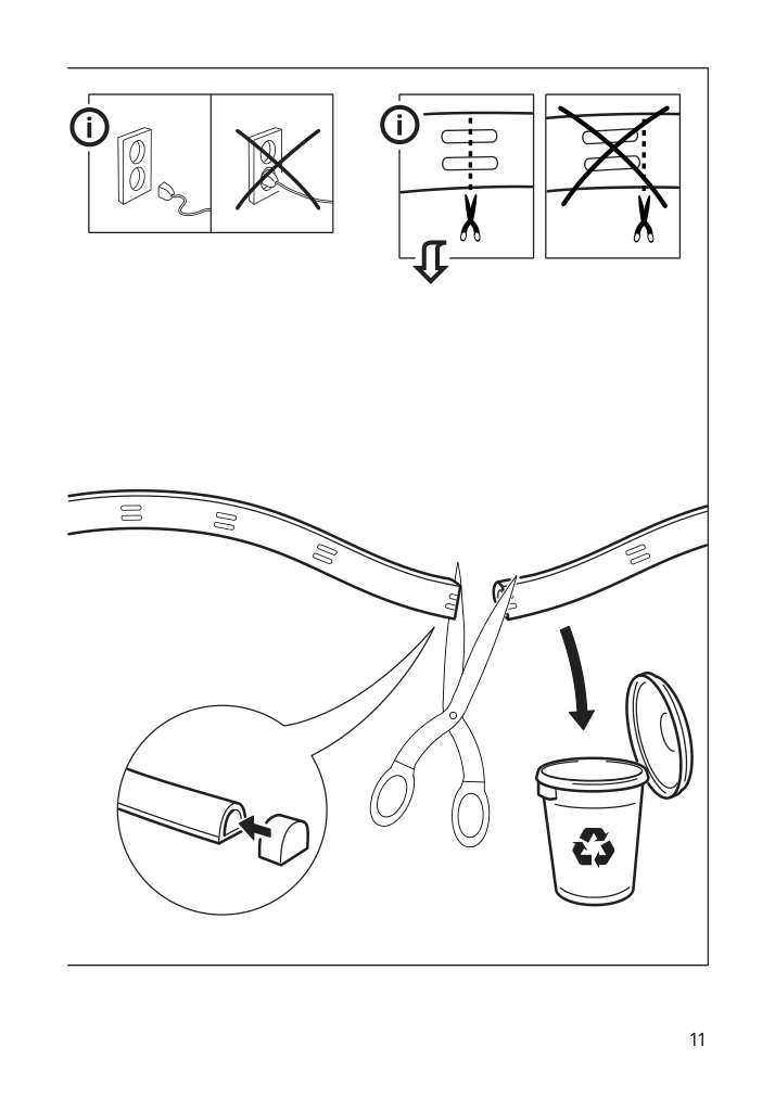 Assembly instructions for IKEA Myrvarv led light strip flexible dimmable | Page 11 - IKEA MYRVARV LED light strip, flexible 303.049.67