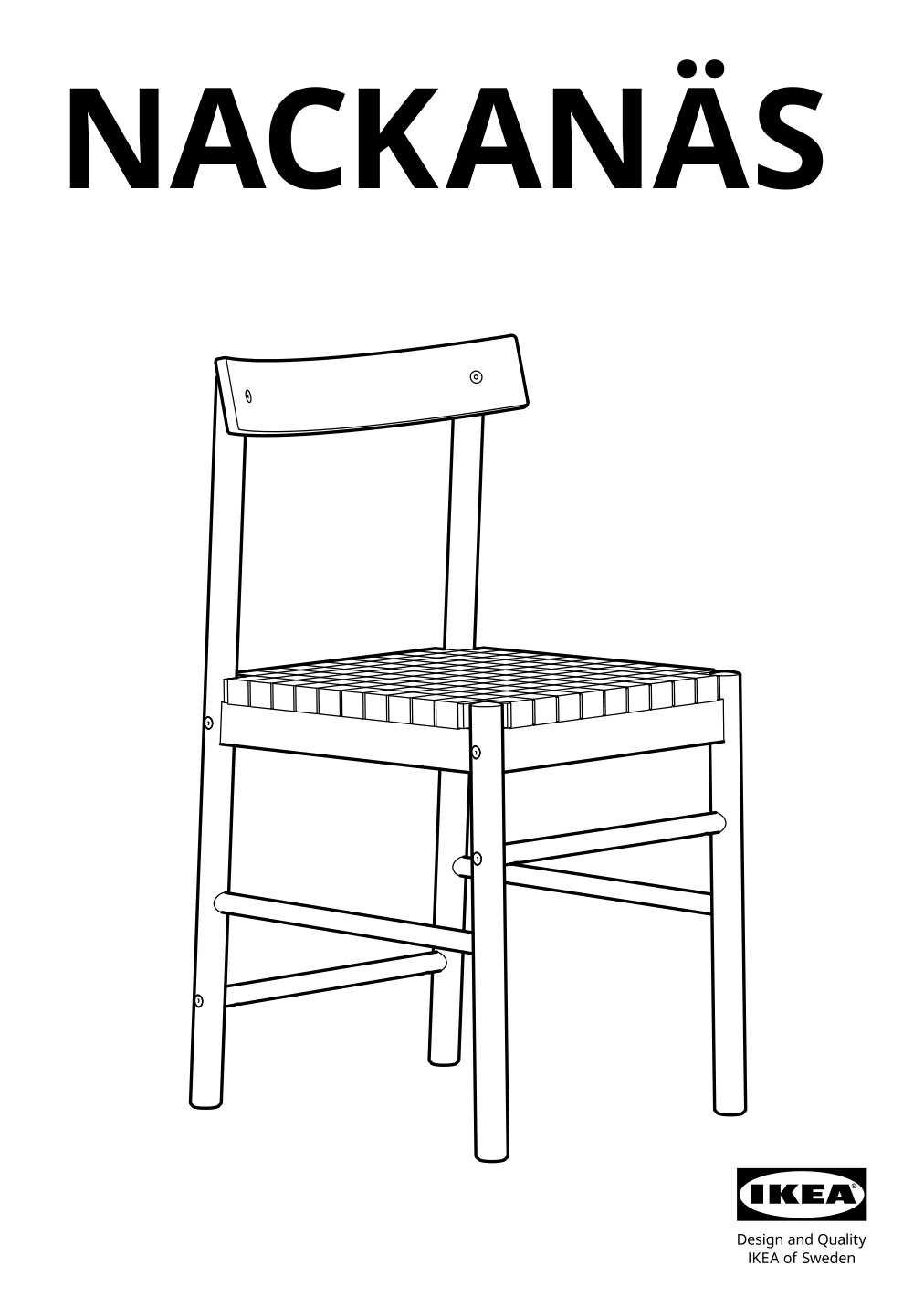 Assembly instructions for IKEA Nackanaes chair acacia | Page 1 - IKEA NACKANÄS chair 705.180.61