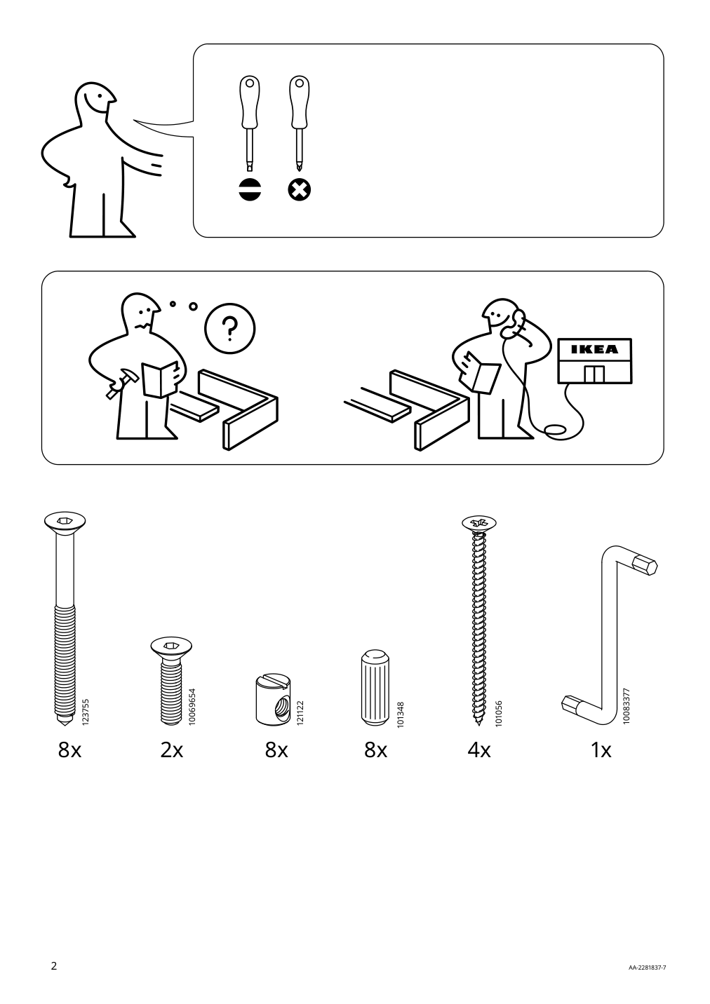 Assembly instructions for IKEA Nackanaes chair acacia | Page 2 - IKEA NACKANÄS chair 705.180.61