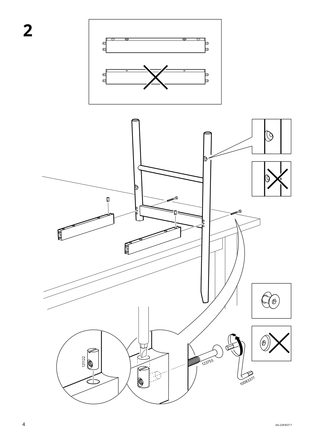 Assembly instructions for IKEA Nackanaes chair acacia | Page 4 - IKEA NACKANÄS / NACKANÄS table and 4 chairs 694.675.62