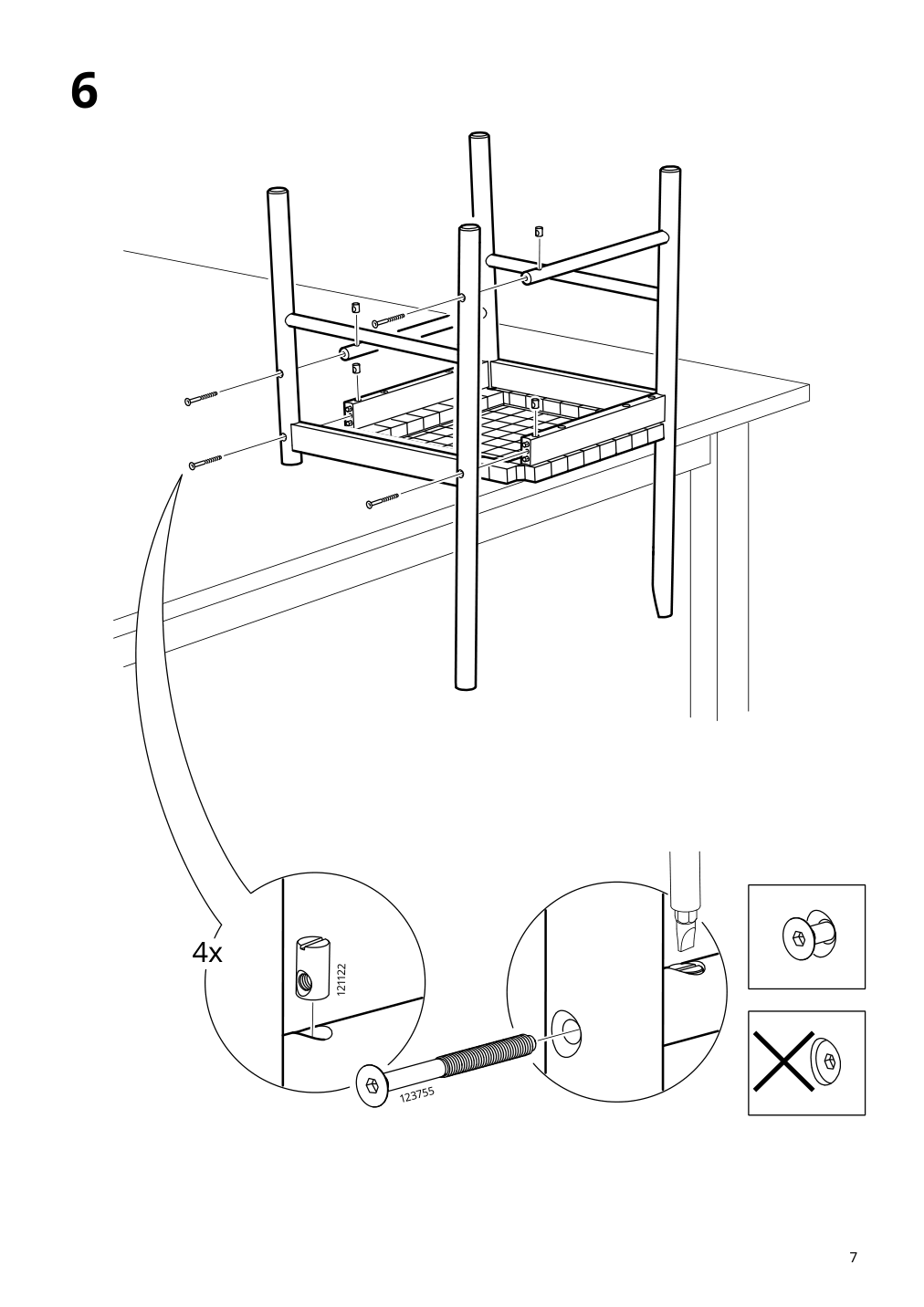 Assembly instructions for IKEA Nackanaes chair acacia | Page 7 - IKEA NACKANÄS / NACKANÄS table and 6 chairs 494.675.63