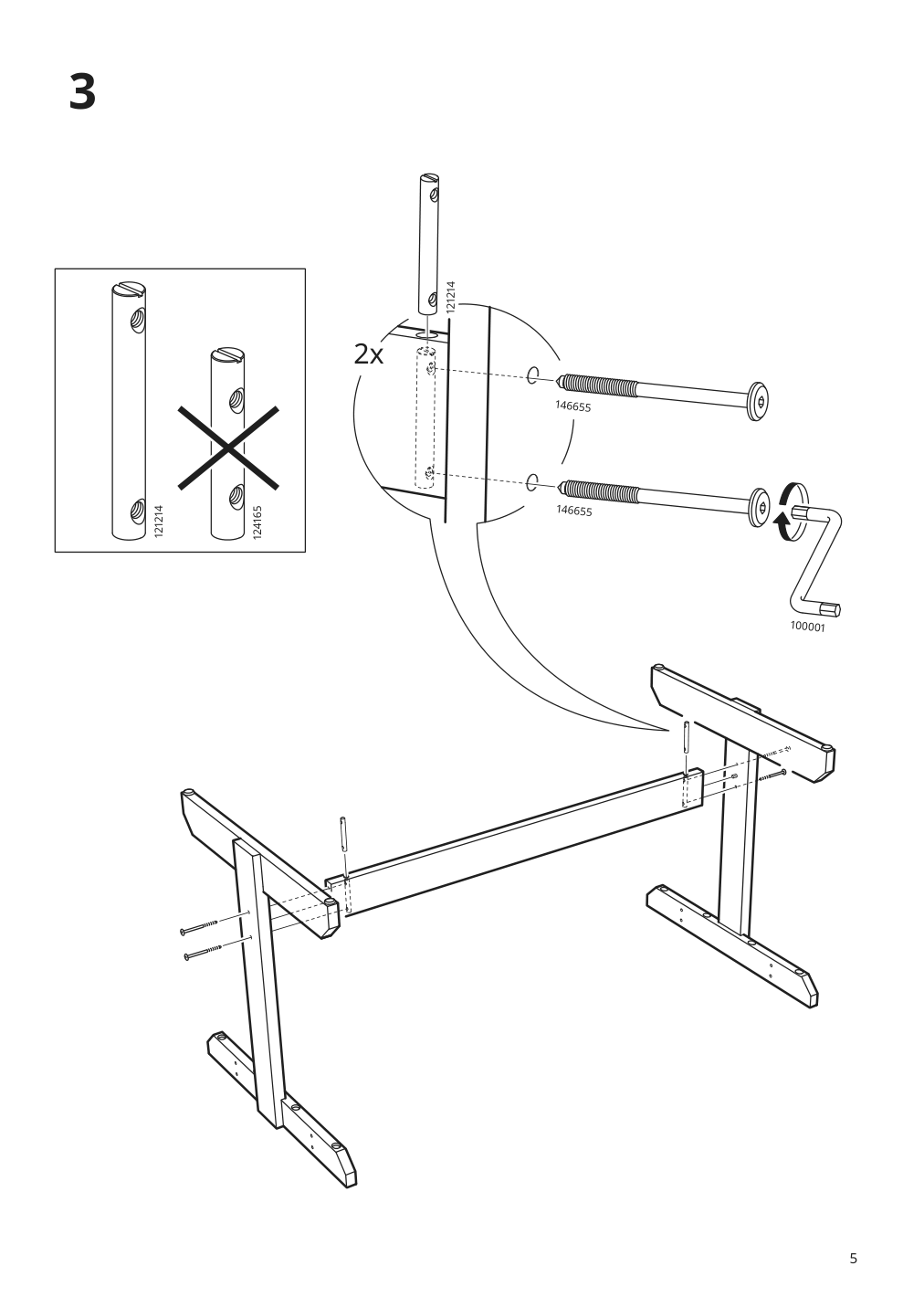 Assembly instructions for IKEA Nackanaes table acacia | Page 5 - IKEA NACKANÄS table 405.110.56