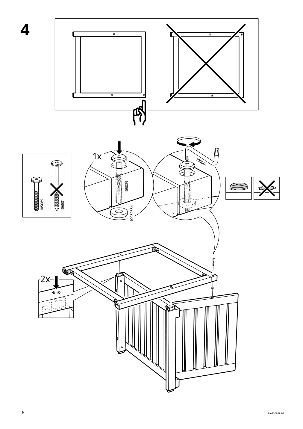 Assembly instructions for IKEA Naemmaroe armchair outdoor light brown stained | Page 6 - IKEA NÄMMARÖ table+2 armchairs, outdoor 195.445.77