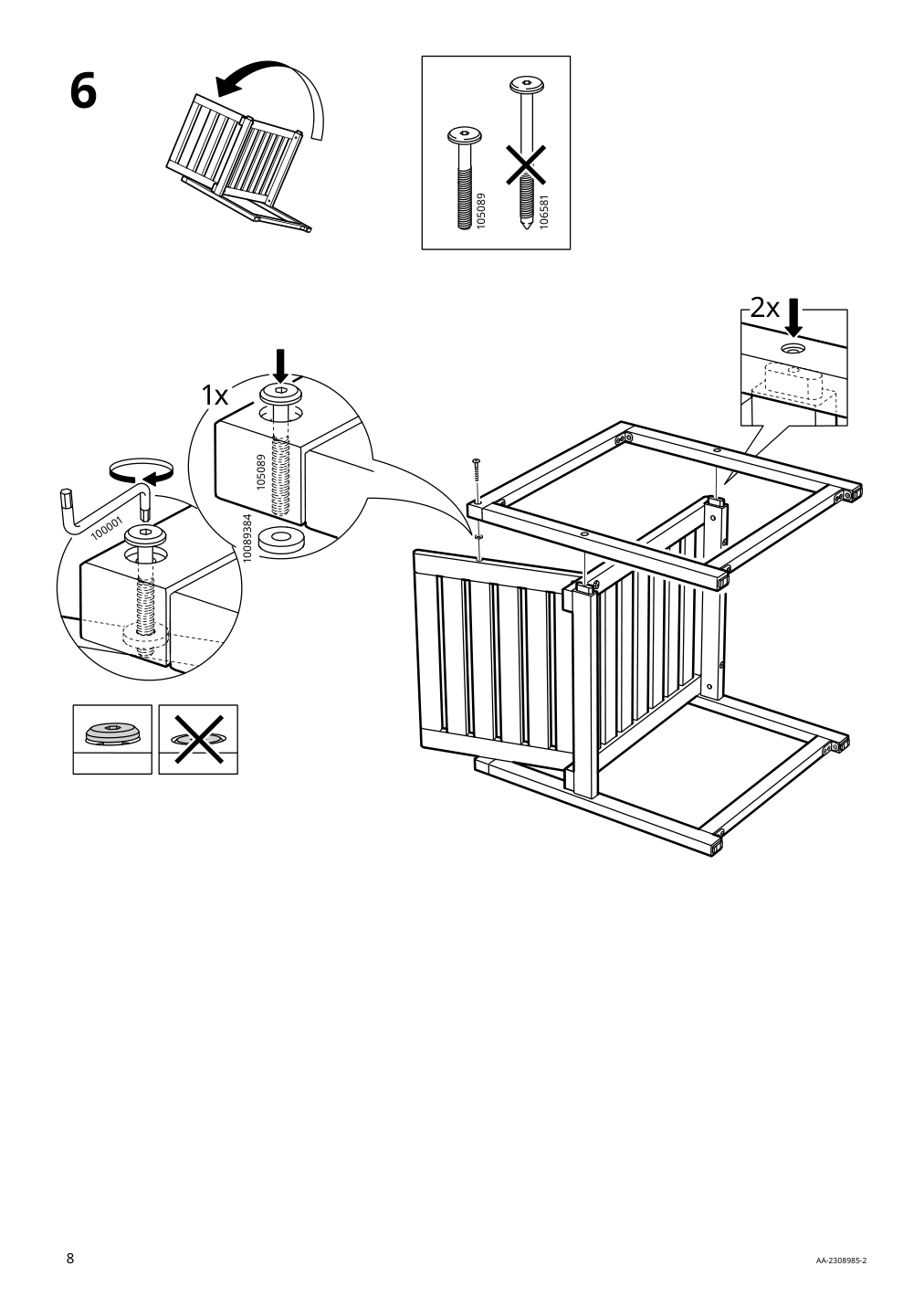 Assembly instructions for IKEA Naemmaroe armchair outdoor light brown stained | Page 8 - IKEA NÄMMARÖ table and 4 armchairs, outdoor 595.444.05