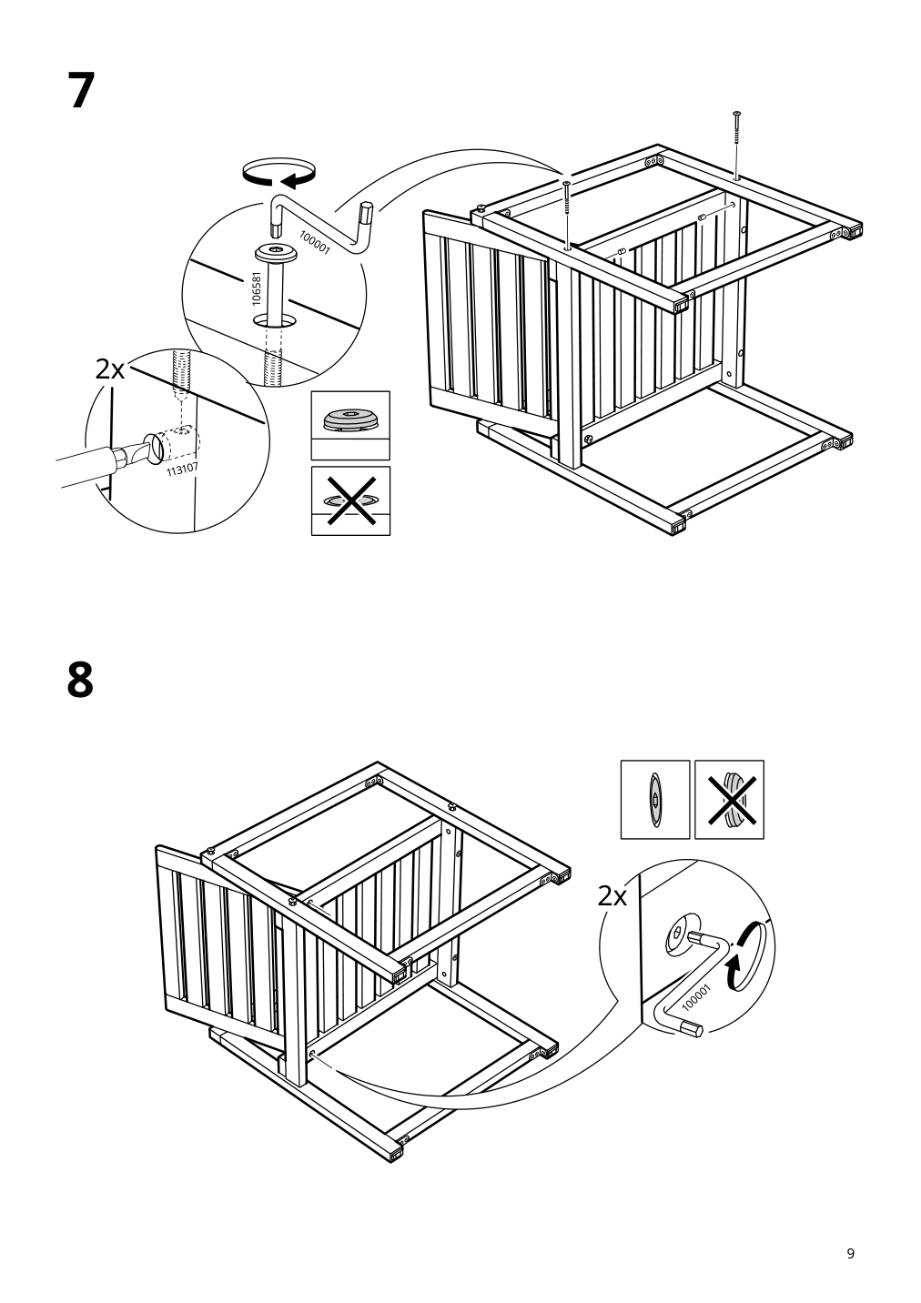 Assembly instructions for IKEA Naemmaroe armchair outdoor light brown stained | Page 9 - IKEA NÄMMARÖ armchair, outdoor 905.111.05