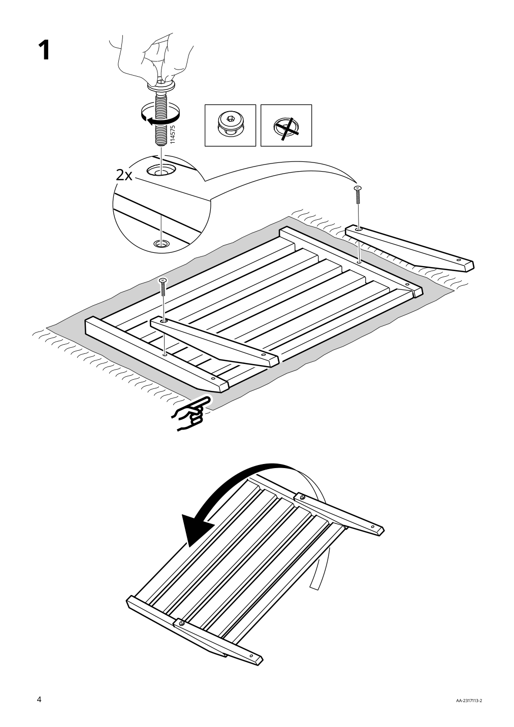 Assembly instructions for IKEA Naemmaroe backrest for modular sofa outdoor light brown stained | Page 4 - IKEA NÄMMARÖ backrest for modular sofa, outdoor 605.103.05