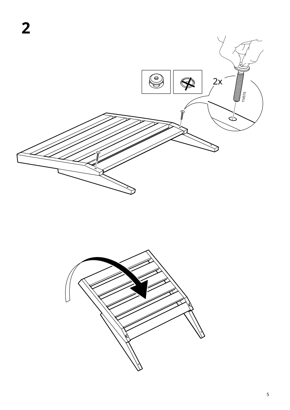 Assembly instructions for IKEA Naemmaroe backrest for modular sofa outdoor light brown stained | Page 5 - IKEA NÄMMARÖ 4-seat conversation set, outdoor 095.054.06