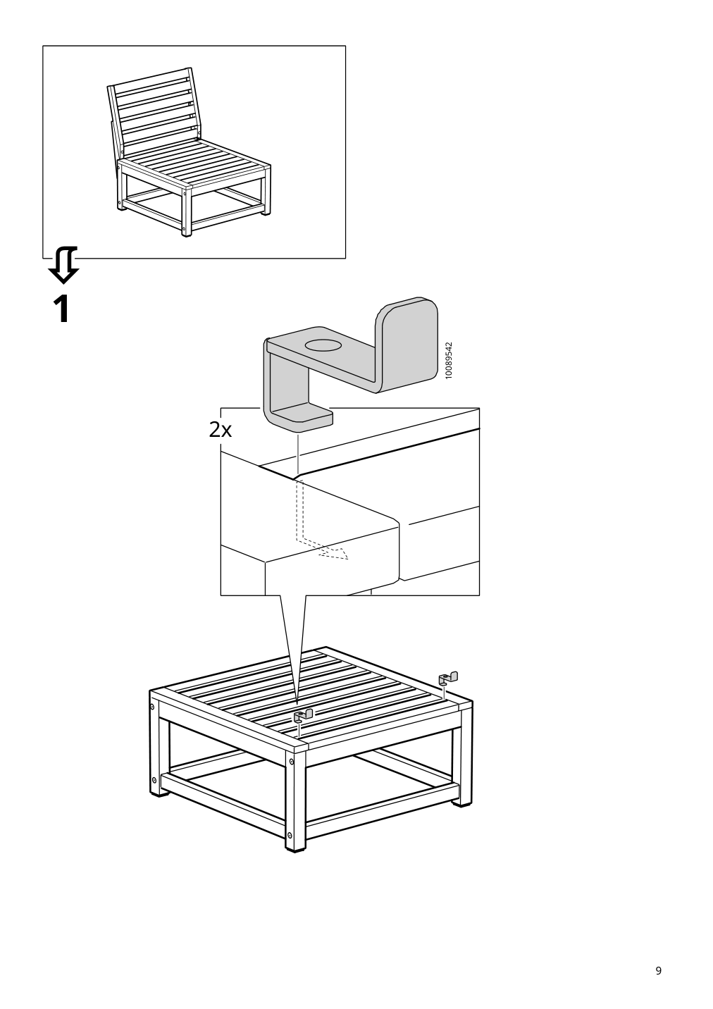 Assembly instructions for IKEA Naemmaroe backrest for modular sofa outdoor light brown stained | Page 9 - IKEA NÄMMARÖ chair, outdoor 395.291.56