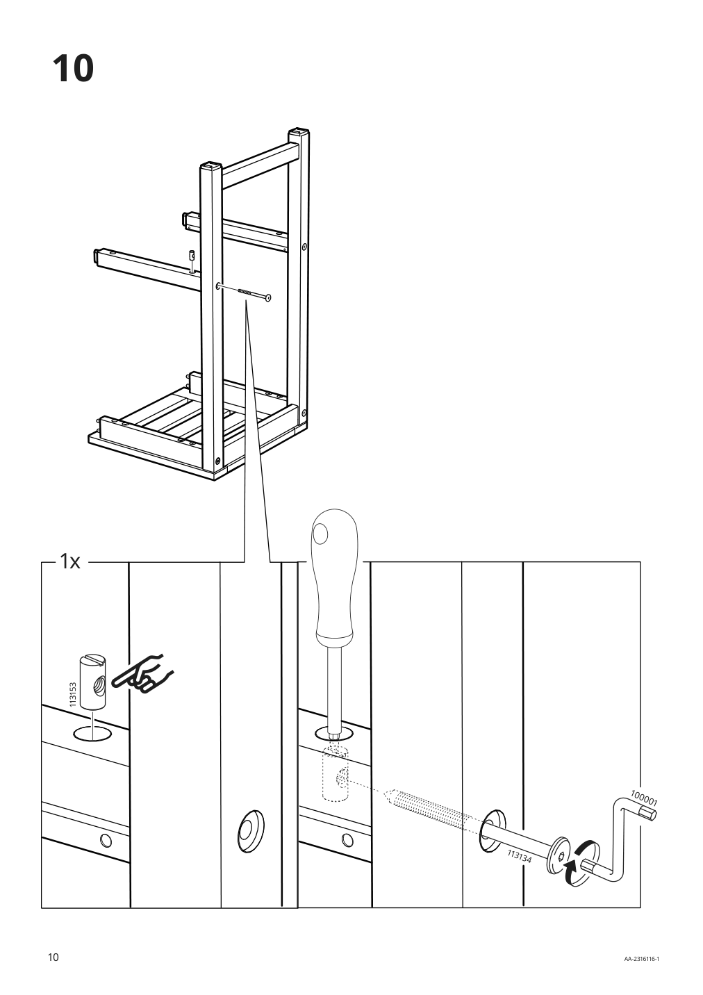 Assembly instructions for IKEA Naemmaroe bar stool outdoor light brown stained | Page 10 - IKEA NÄMMARÖ bar table and 2 bar stools, outdoor 595.151.82