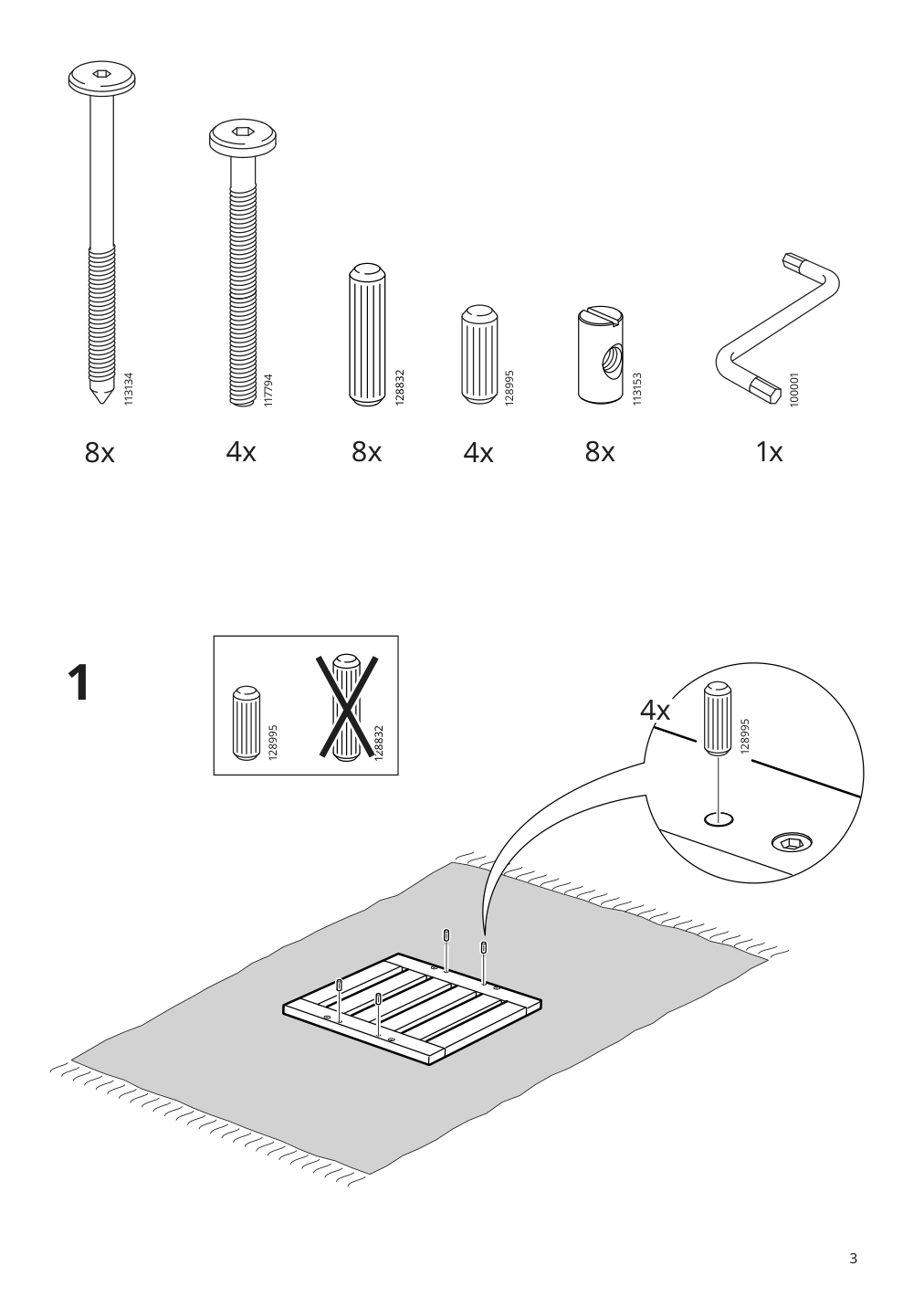 Assembly instructions for IKEA Naemmaroe bar stool outdoor light brown stained | Page 3 - IKEA NÄMMARÖ bar stool, outdoor 705.102.96