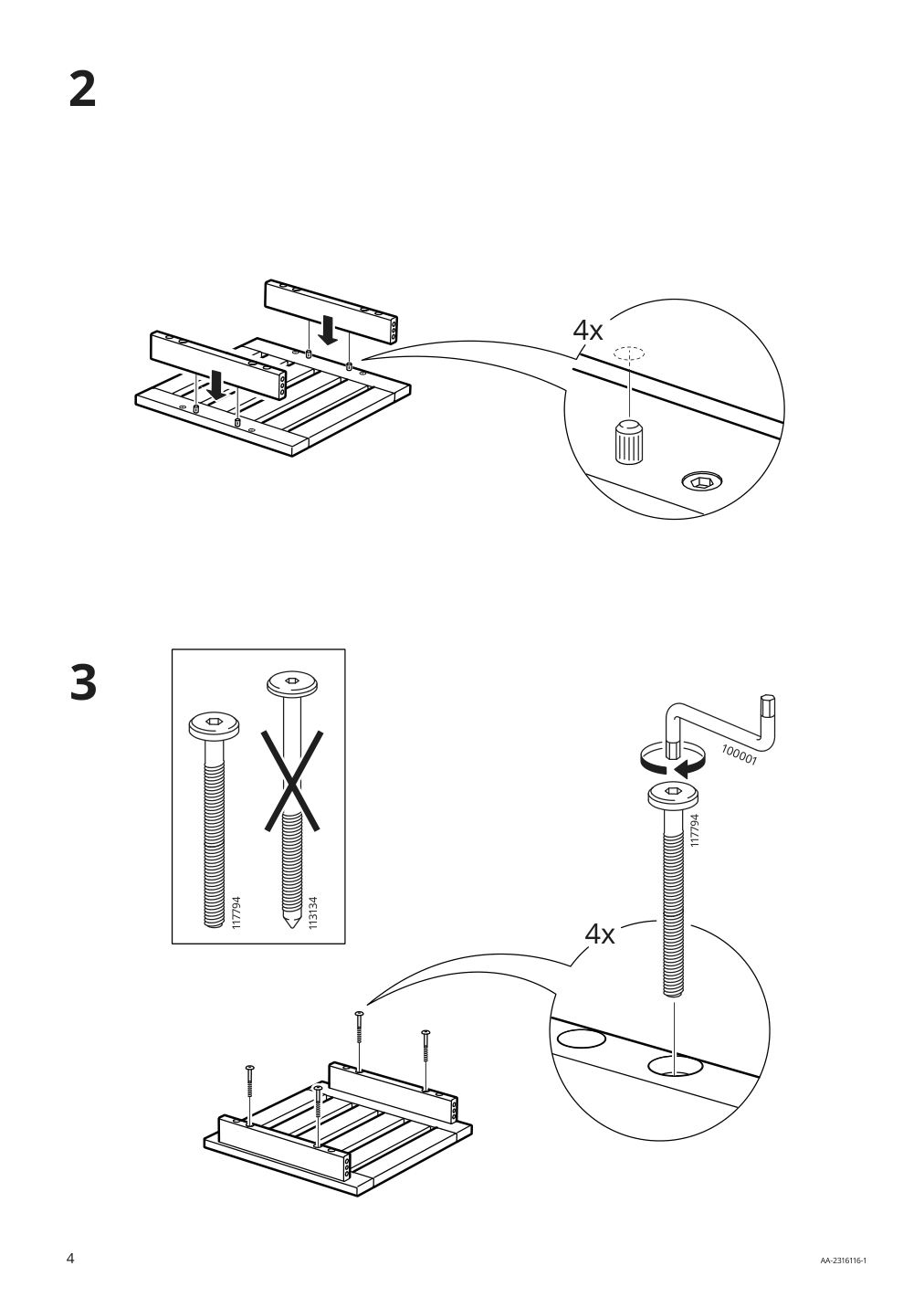 Assembly instructions for IKEA Naemmaroe bar stool outdoor light brown stained | Page 4 - IKEA NÄMMARÖ bar stool, outdoor 705.102.96