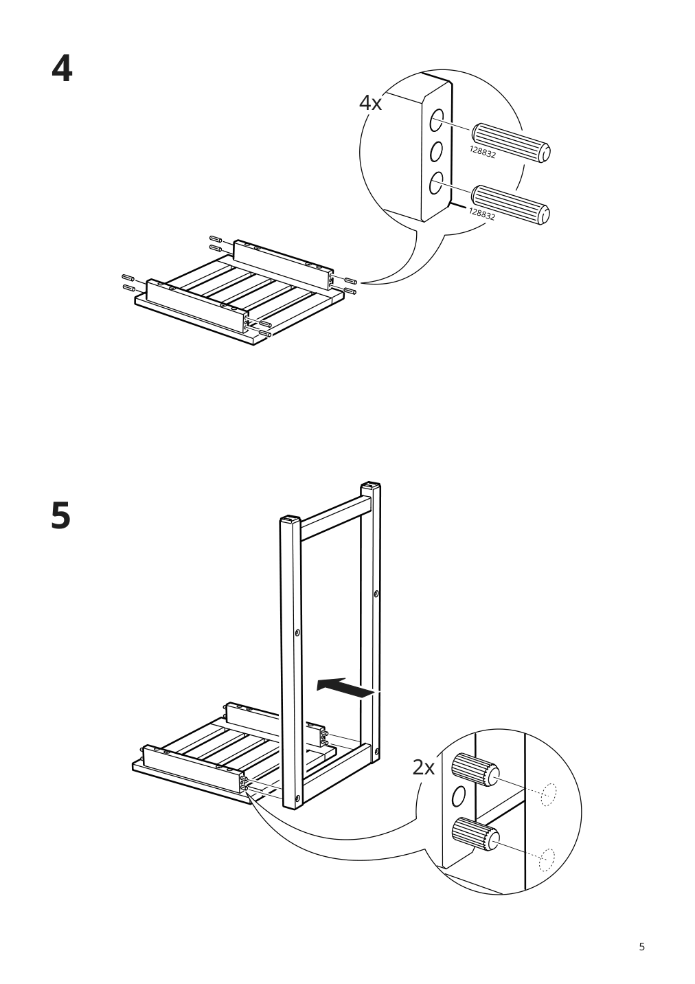 Assembly instructions for IKEA Naemmaroe bar stool outdoor light brown stained | Page 5 - IKEA NÄMMARÖ bar table and 2 bar stools, outdoor 595.151.82