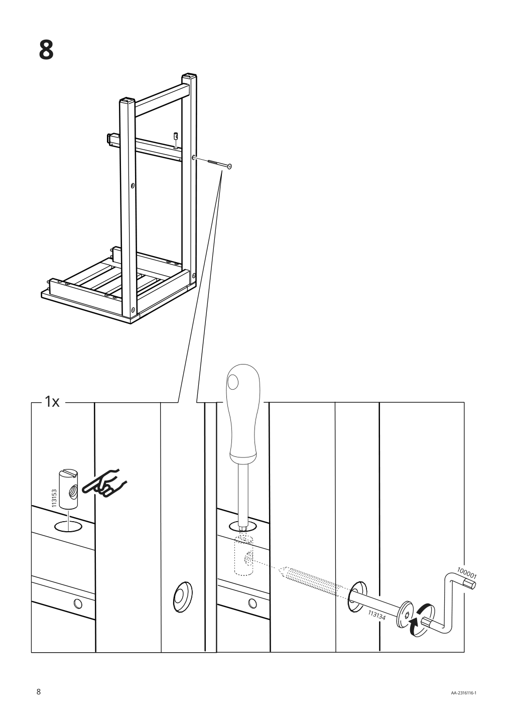 Assembly instructions for IKEA Naemmaroe bar stool outdoor light brown stained | Page 8 - IKEA NÄMMARÖ bar stool, outdoor 705.102.96