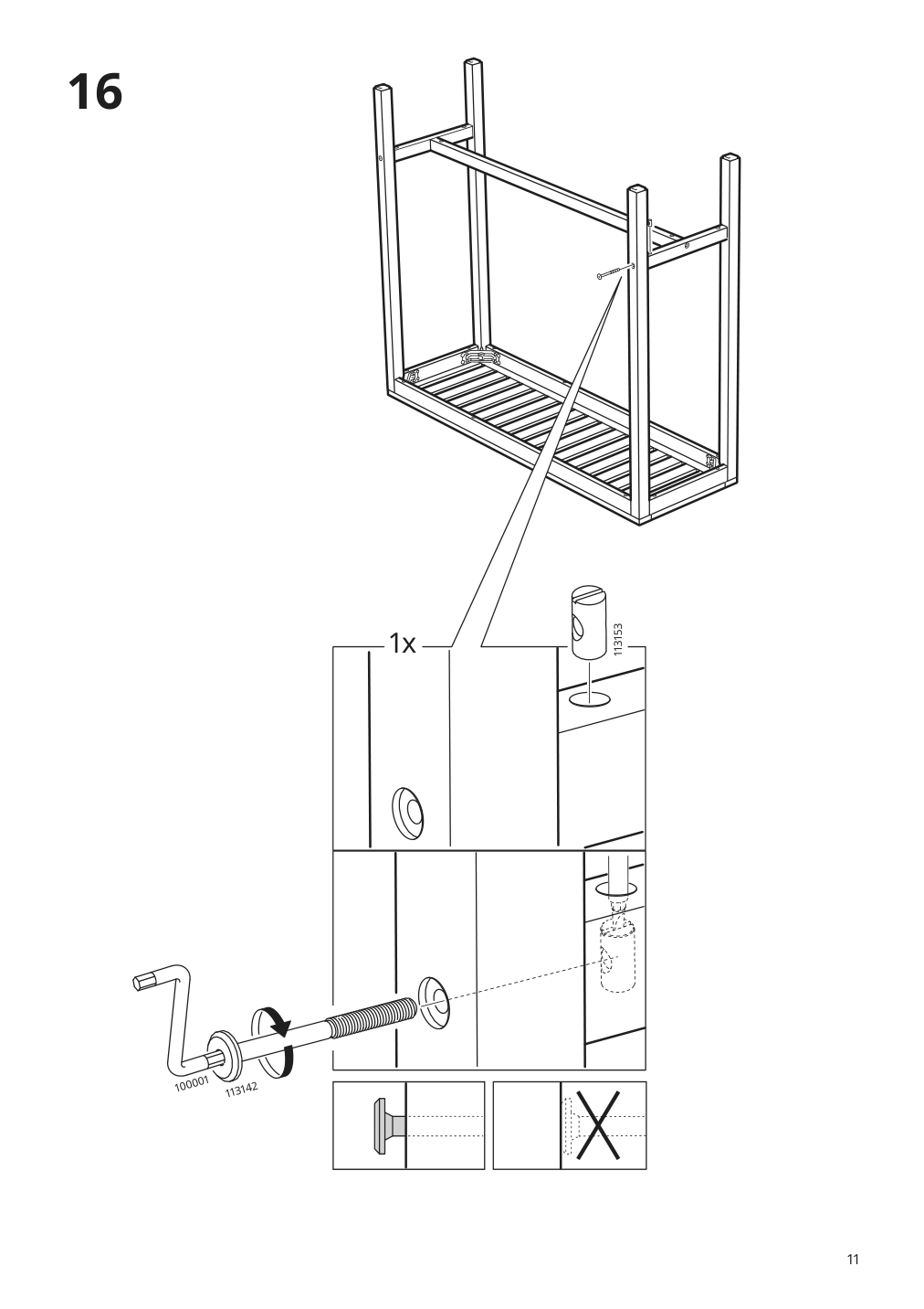 Assembly instructions for IKEA Naemmaroe bar table outdoor light brown stained | Page 11 - IKEA NÄMMARÖ bar table, outdoor 105.103.03