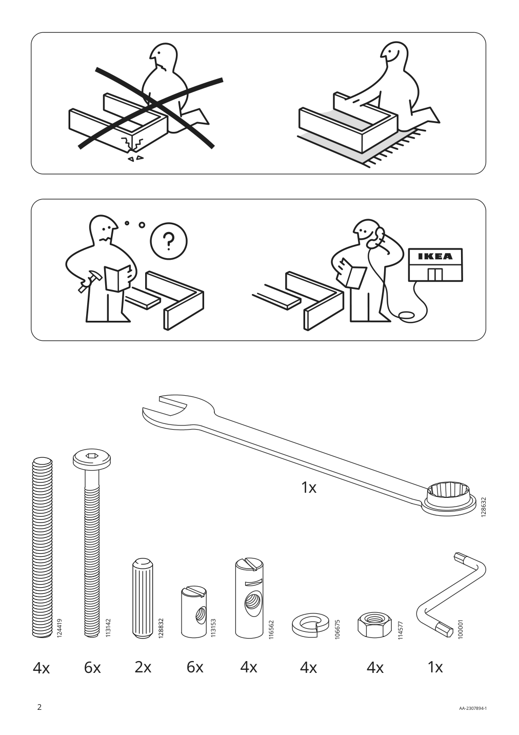 Assembly instructions for IKEA Naemmaroe bar table outdoor light brown stained | Page 2 - IKEA NÄMMARÖ bar table, outdoor 105.103.03