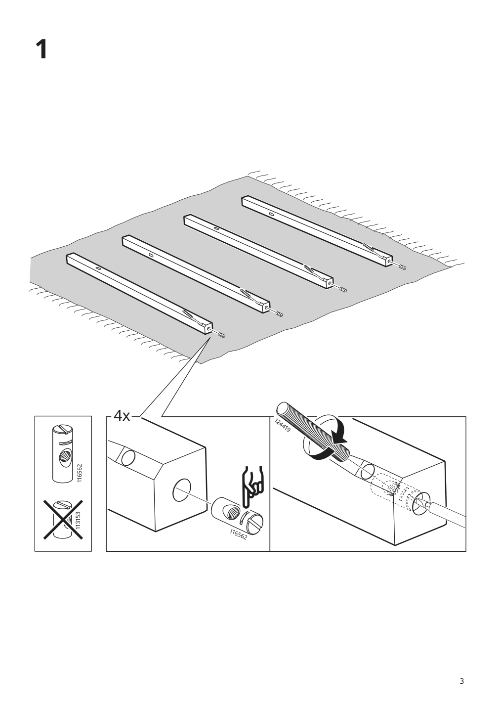 Assembly instructions for IKEA Naemmaroe bar table outdoor light brown stained | Page 3 - IKEA NÄMMARÖ bar table, outdoor 105.103.03