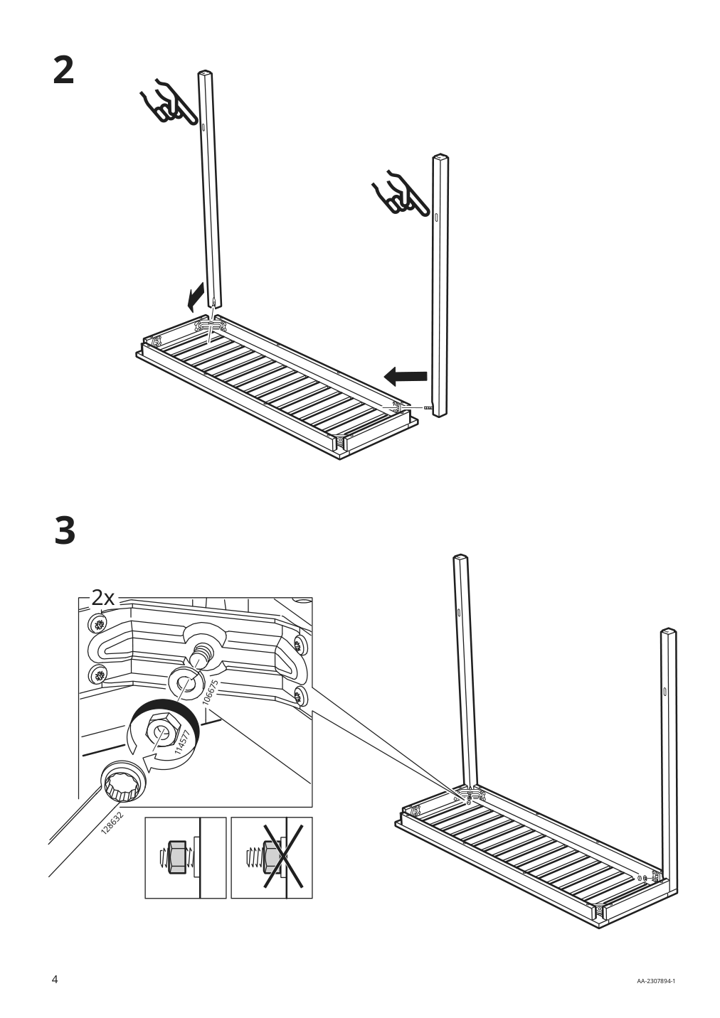 Assembly instructions for IKEA Naemmaroe bar table outdoor light brown stained | Page 4 - IKEA NÄMMARÖ bar table, outdoor 105.103.03