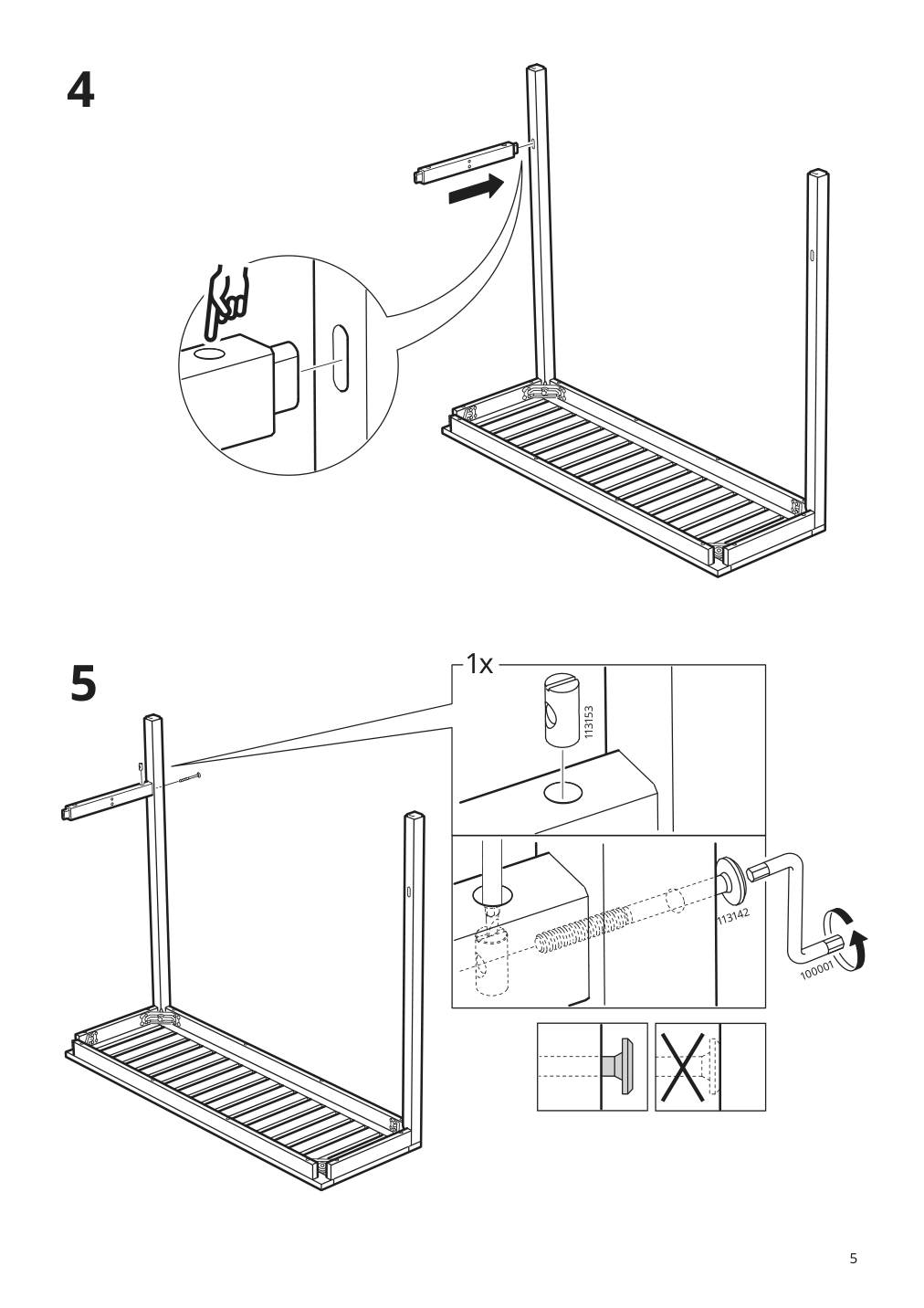 Assembly instructions for IKEA Naemmaroe bar table outdoor light brown stained | Page 5 - IKEA NÄMMARÖ bar table, outdoor 105.103.03