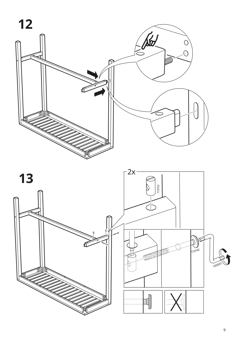 Assembly instructions for IKEA Naemmaroe bar table outdoor light brown stained | Page 9 - IKEA NÄMMARÖ bar table and 2 bar stools, outdoor 595.151.82