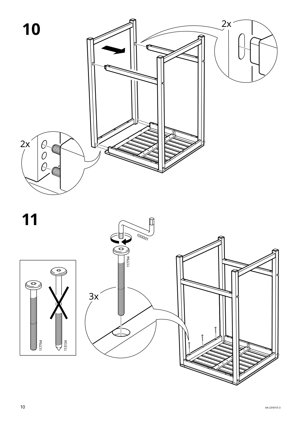 Assembly instructions for IKEA Naemmaroe bar table outdoor light brown stained | Page 10 - IKEA NÄMMARÖ bar table and 2 bar stools, outdoor 694.912.27