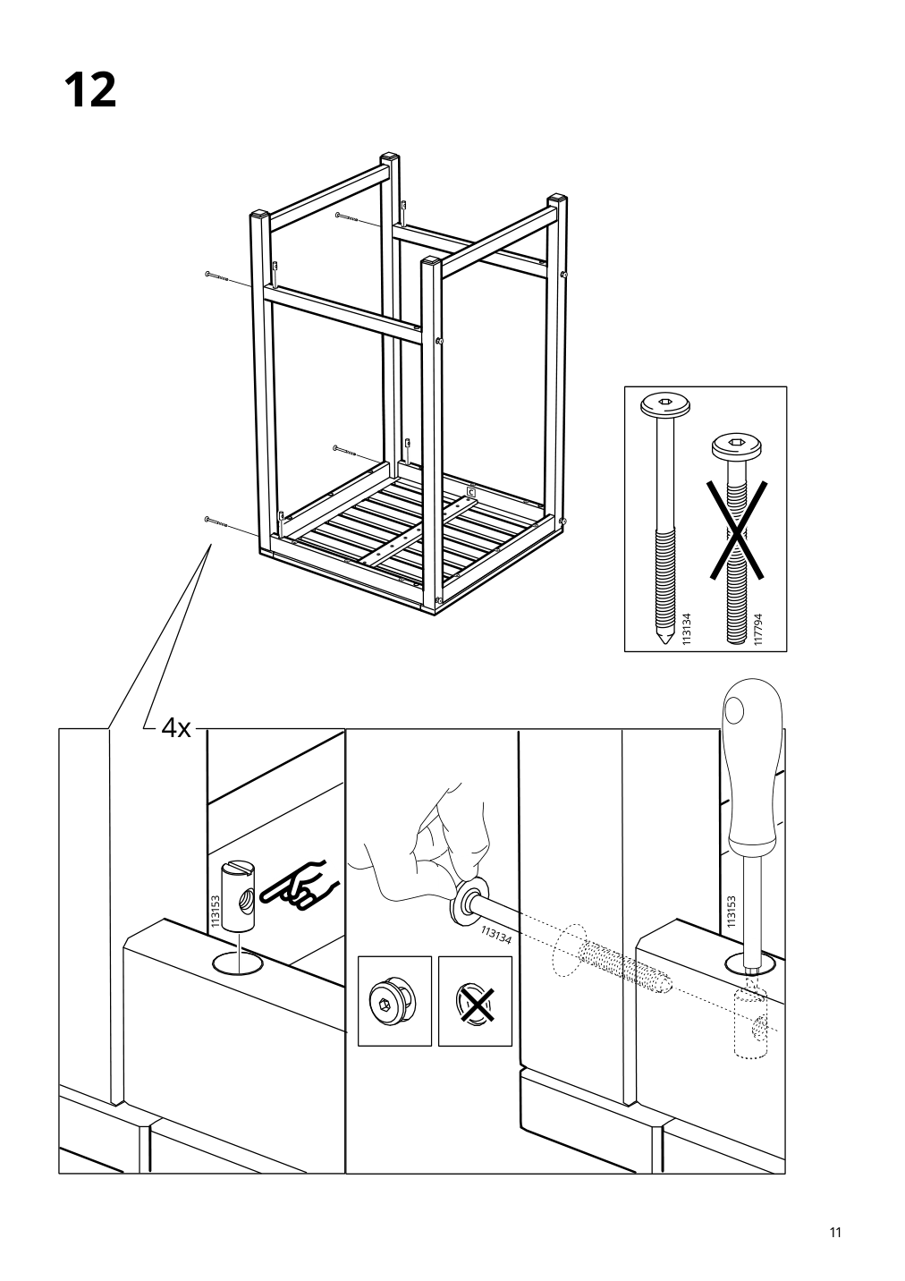 Assembly instructions for IKEA Naemmaroe bar table outdoor light brown stained | Page 11 - IKEA NÄMMARÖ bar table and 4 bar stools 494.912.28