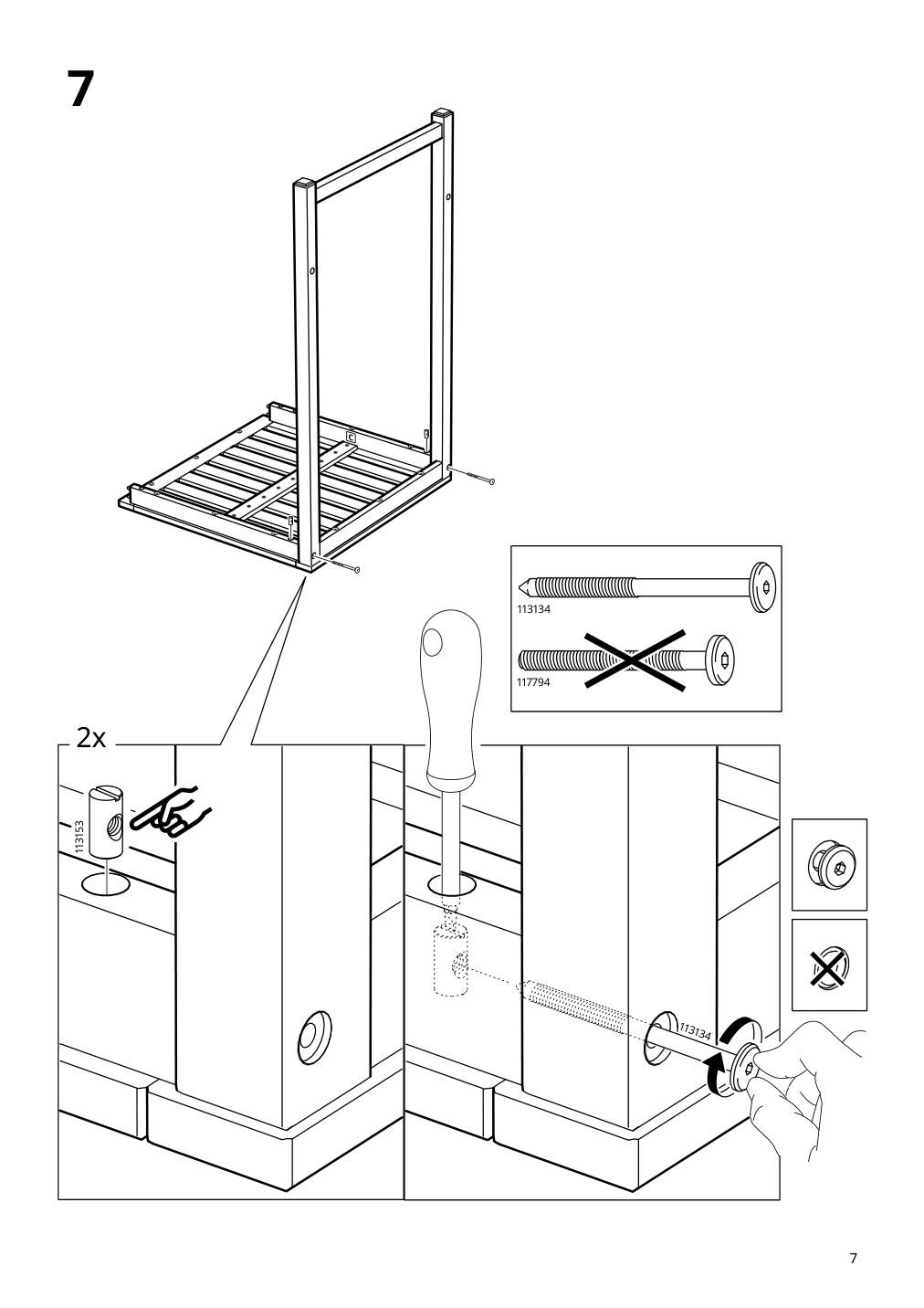 Assembly instructions for IKEA Naemmaroe bar table outdoor light brown stained | Page 7 - IKEA NÄMMARÖ bar table and 4 bar stools 494.912.28