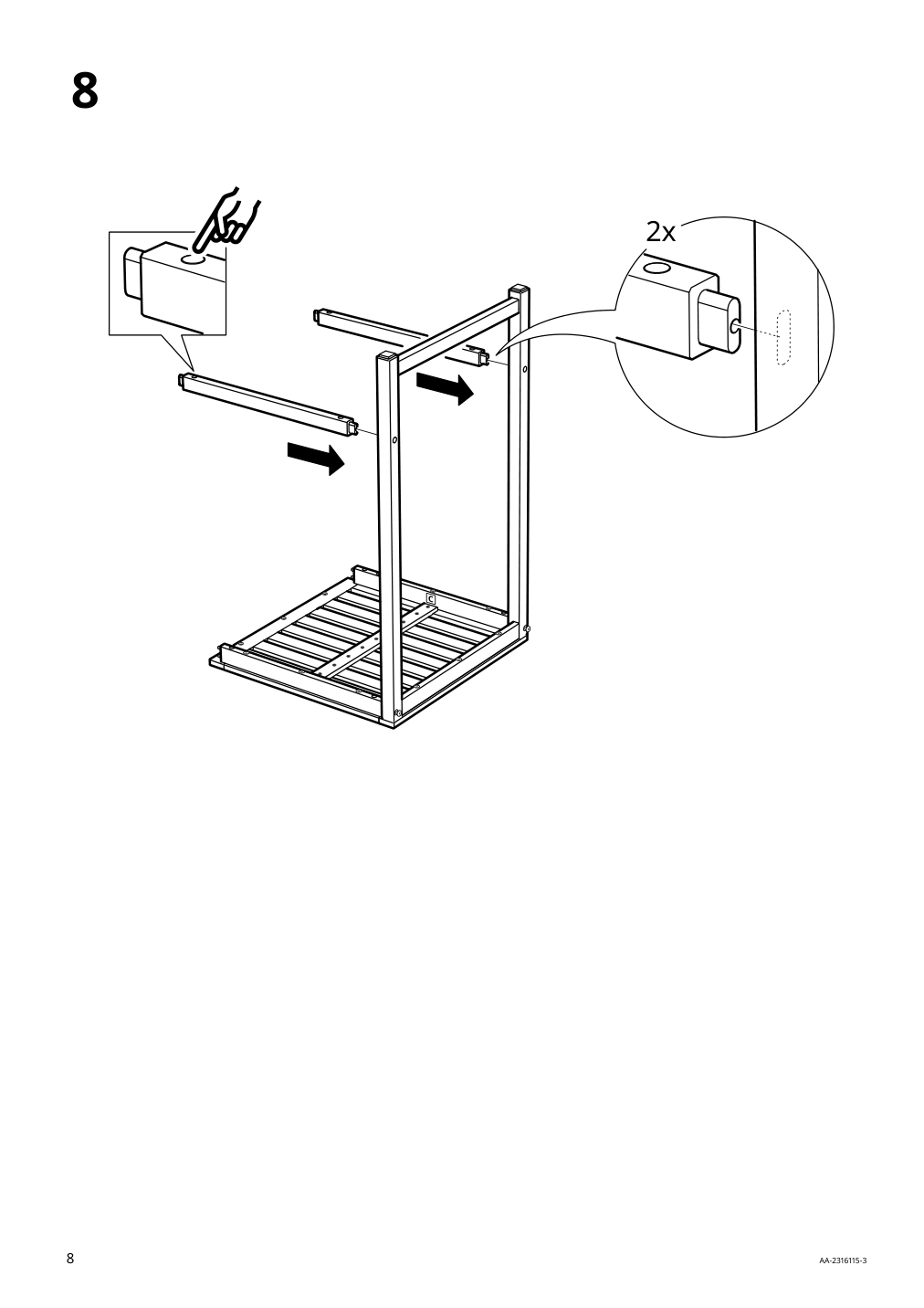 Assembly instructions for IKEA Naemmaroe bar table outdoor light brown stained | Page 8 - IKEA NÄMMARÖ bar table and 4 bar stools 494.912.28