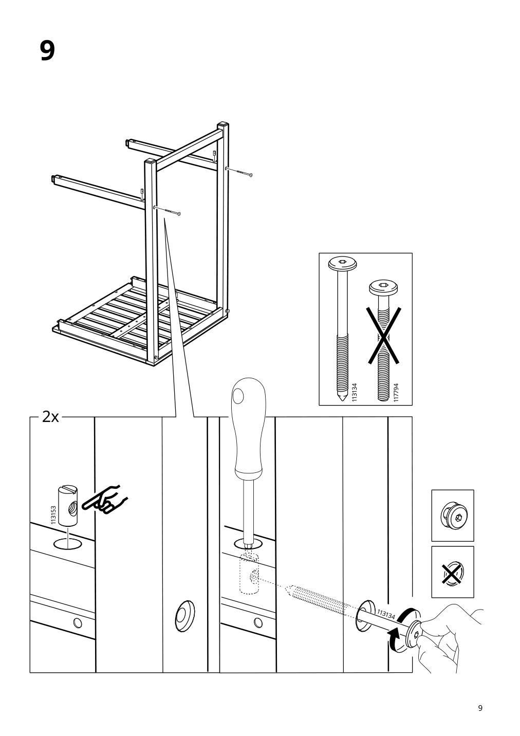 Assembly instructions for IKEA Naemmaroe bar table outdoor light brown stained | Page 9 - IKEA NÄMMARÖ bar table, outdoor 805.103.09